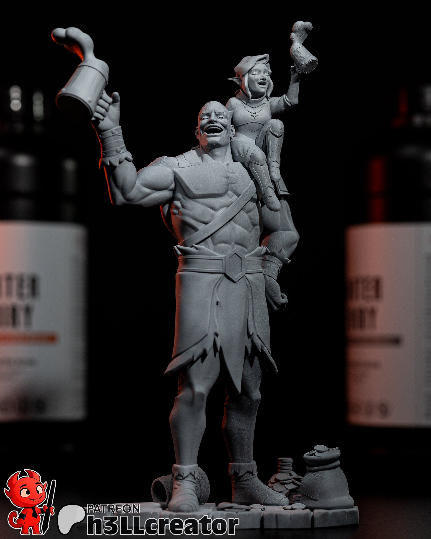 Grog and Pike (Critical Role) resin figure by h3LLcreator — studio render 4