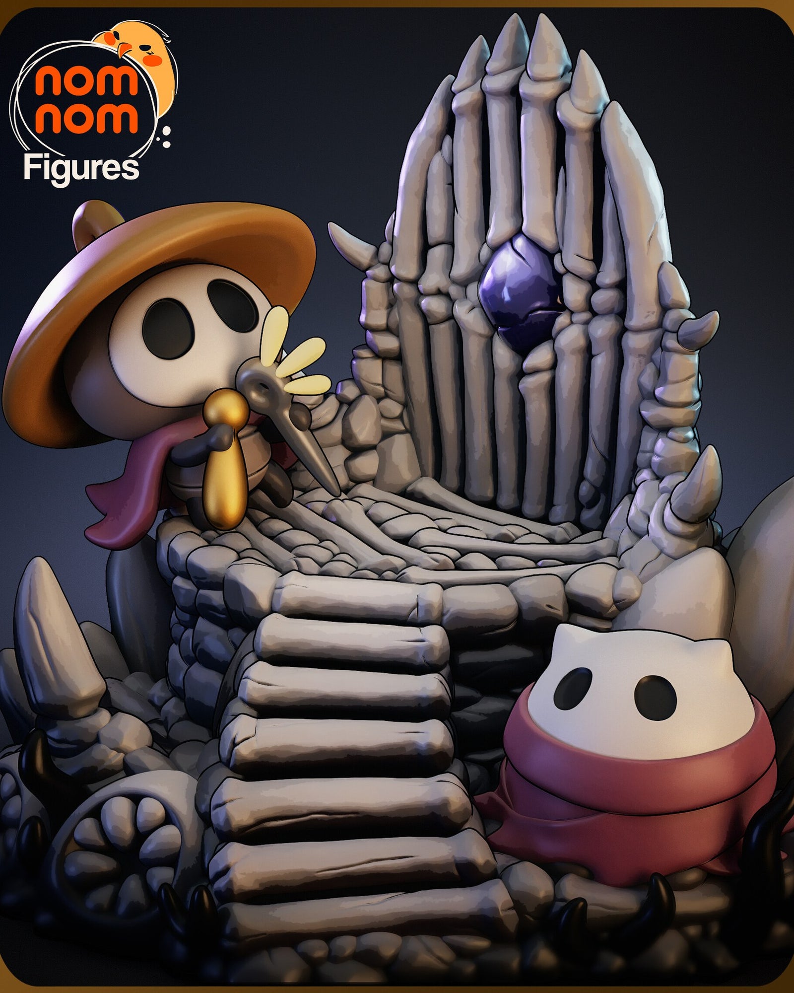 Sherma Hollow Knight Chibi resin figure by NomNom Figures — studio preview 1