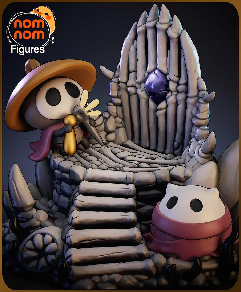 Sherma Hollow Knight Chibi resin figure by NomNom Figures — studio preview 1