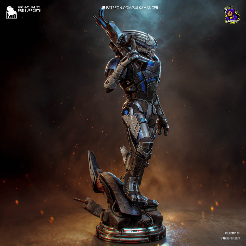 Garrus Vakarian (Mass Effect) resin figure by Bulkamancer — studio render 7
