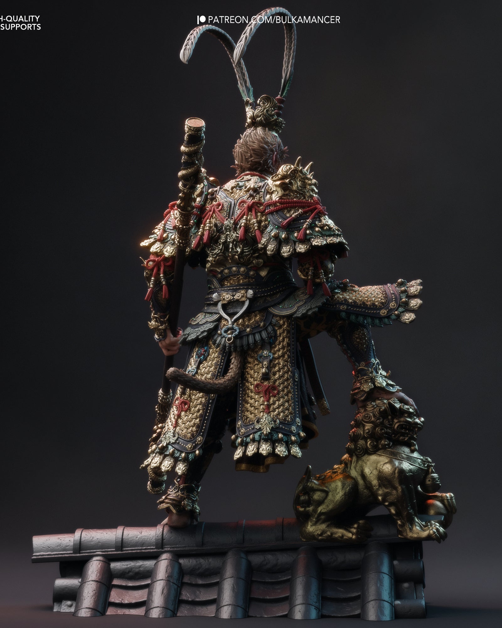 The Destined One (Black Myth Wukong) resin figure by Bulkamancer — studio render 4