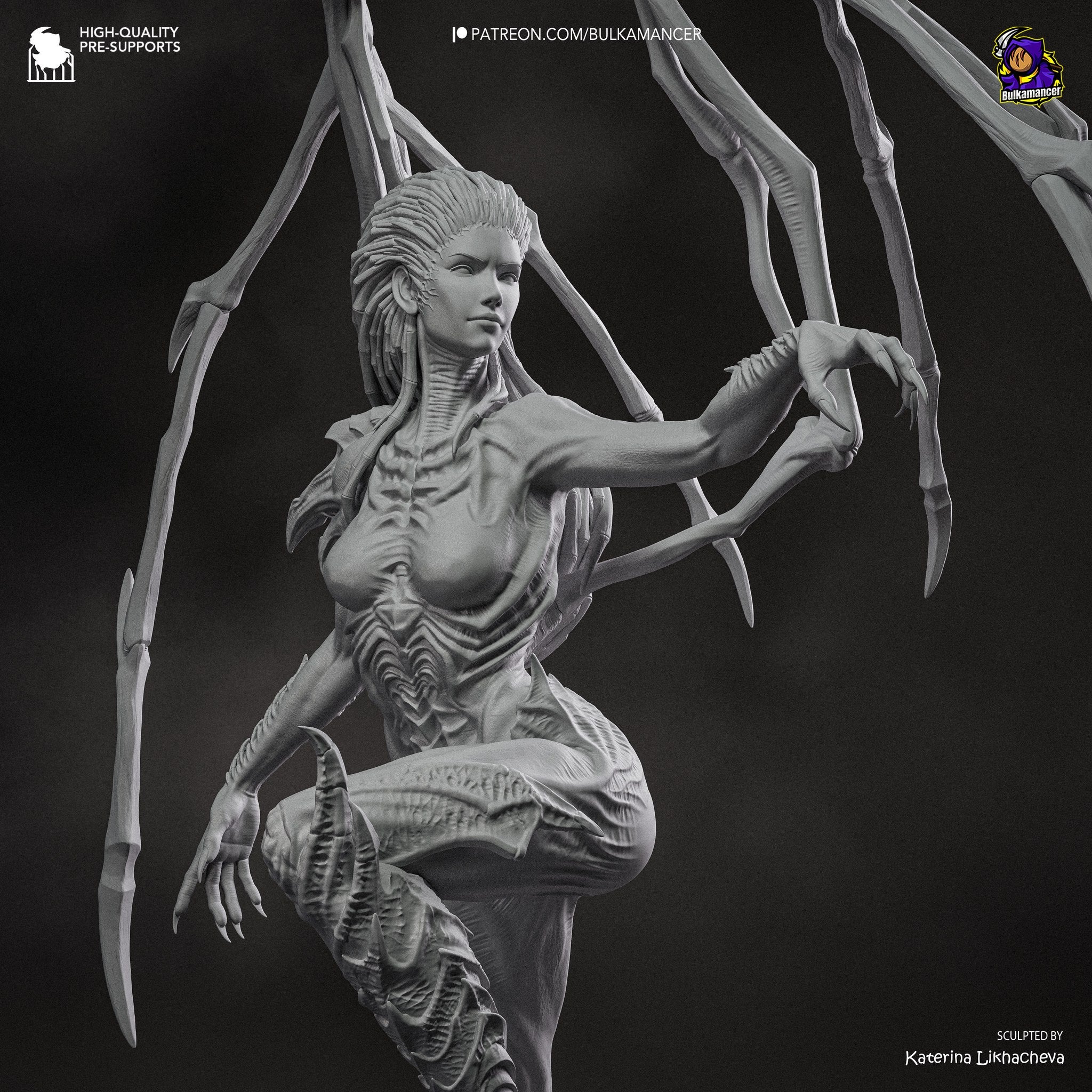 Sarah Kerrigan (StarCraft) resin figure by Bulkamancer — studio render 8