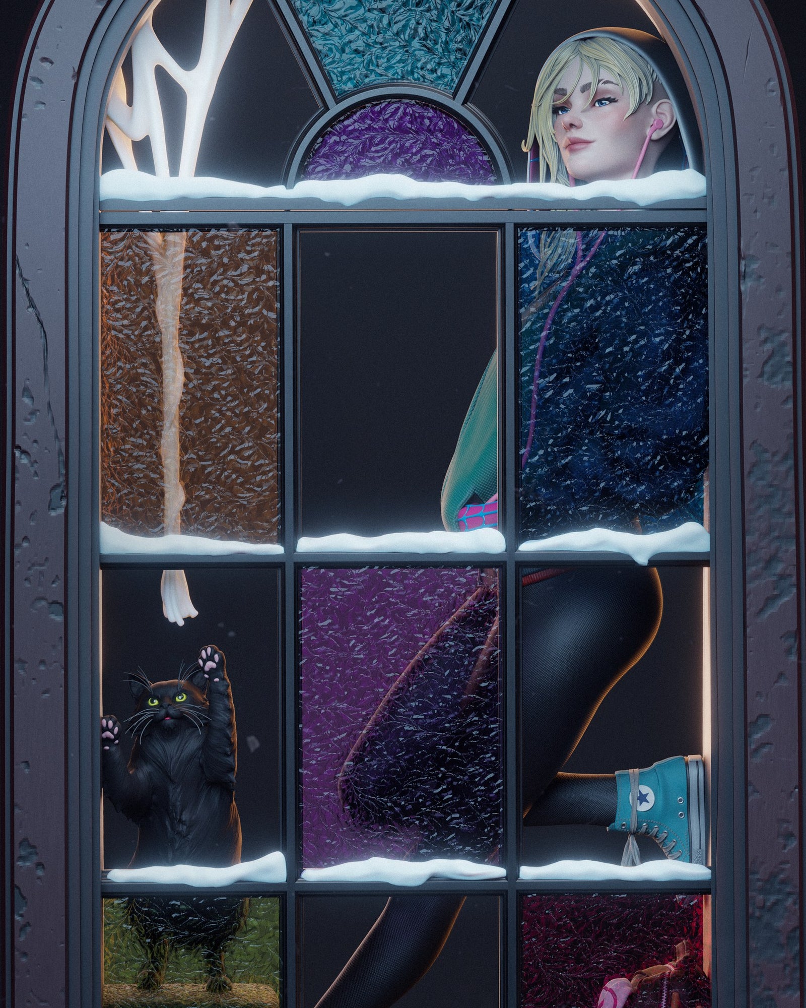 Gwen Stacy — studio render 4