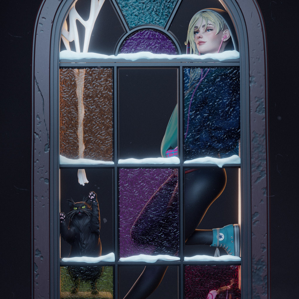 Gwen Stacy — studio render 4