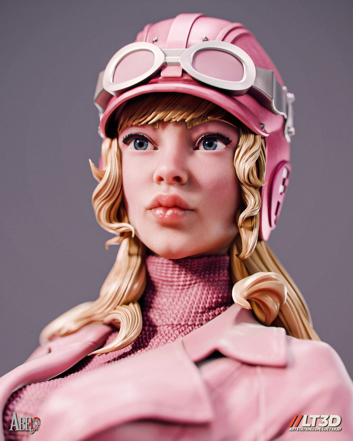 Penelope Pitstop (Wacky Races) resin figure by Abe3D — studio render 14