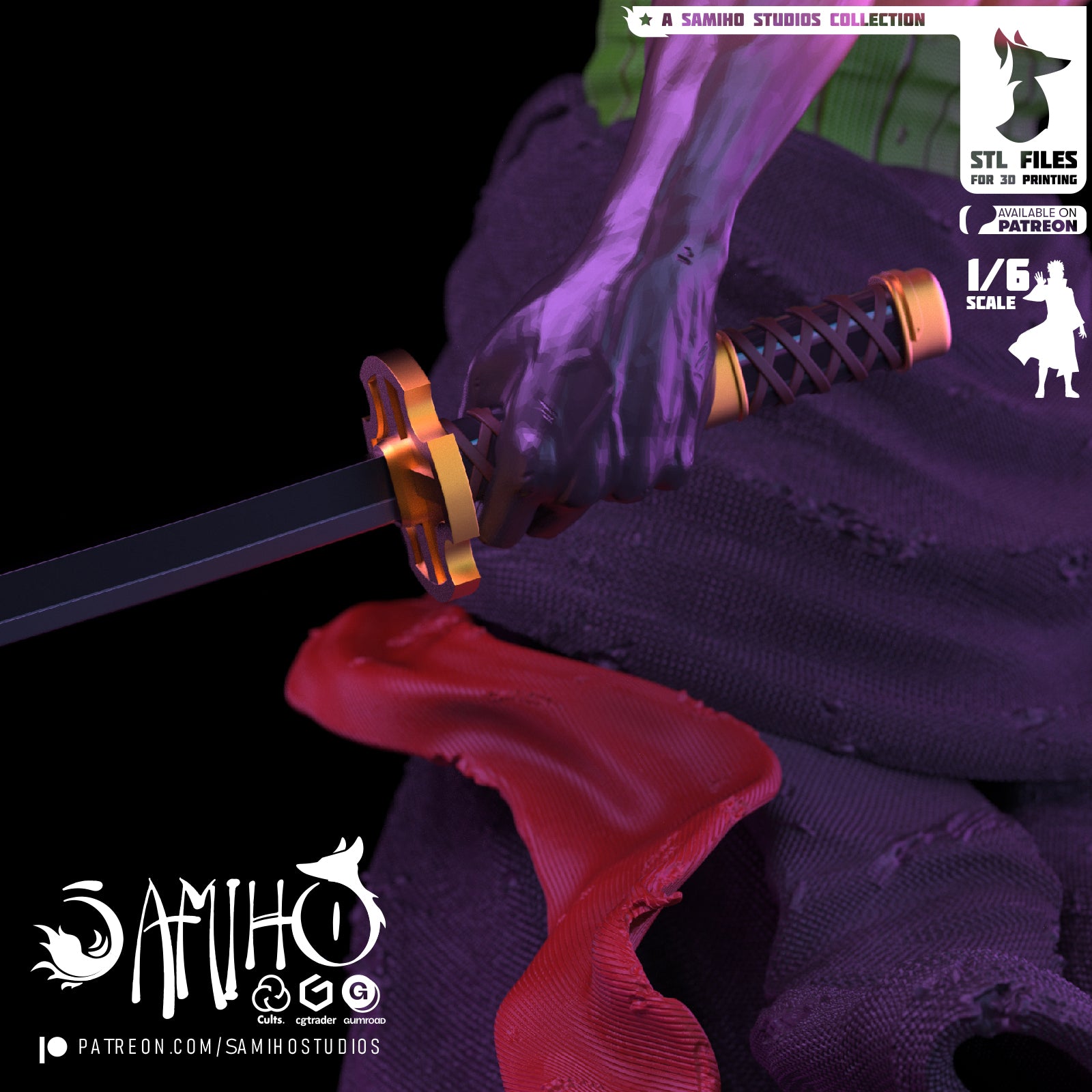 roronoa zoro one piece samiho studios ashura
