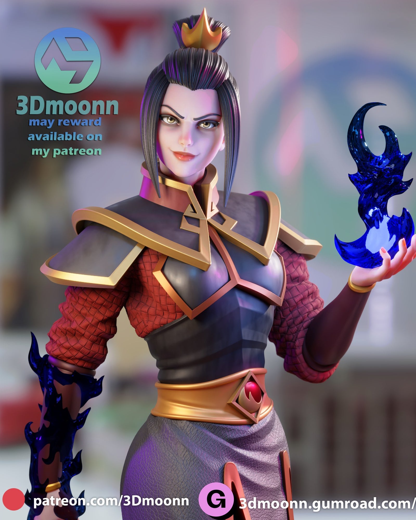 azula avatar the last airbender 3dmoonn