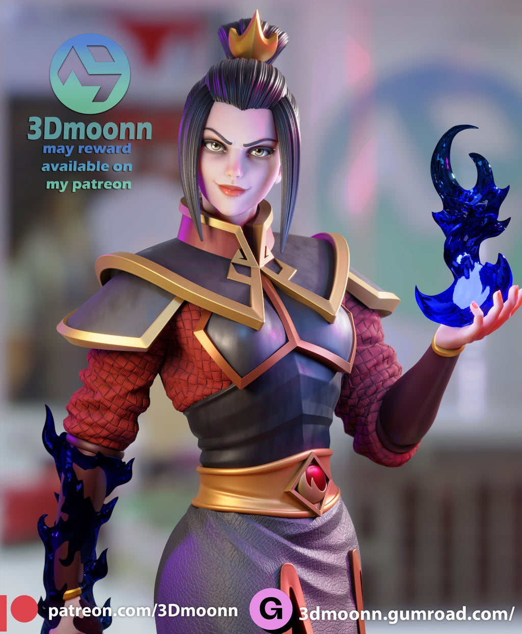 azula avatar the last airbender 3dmoonn