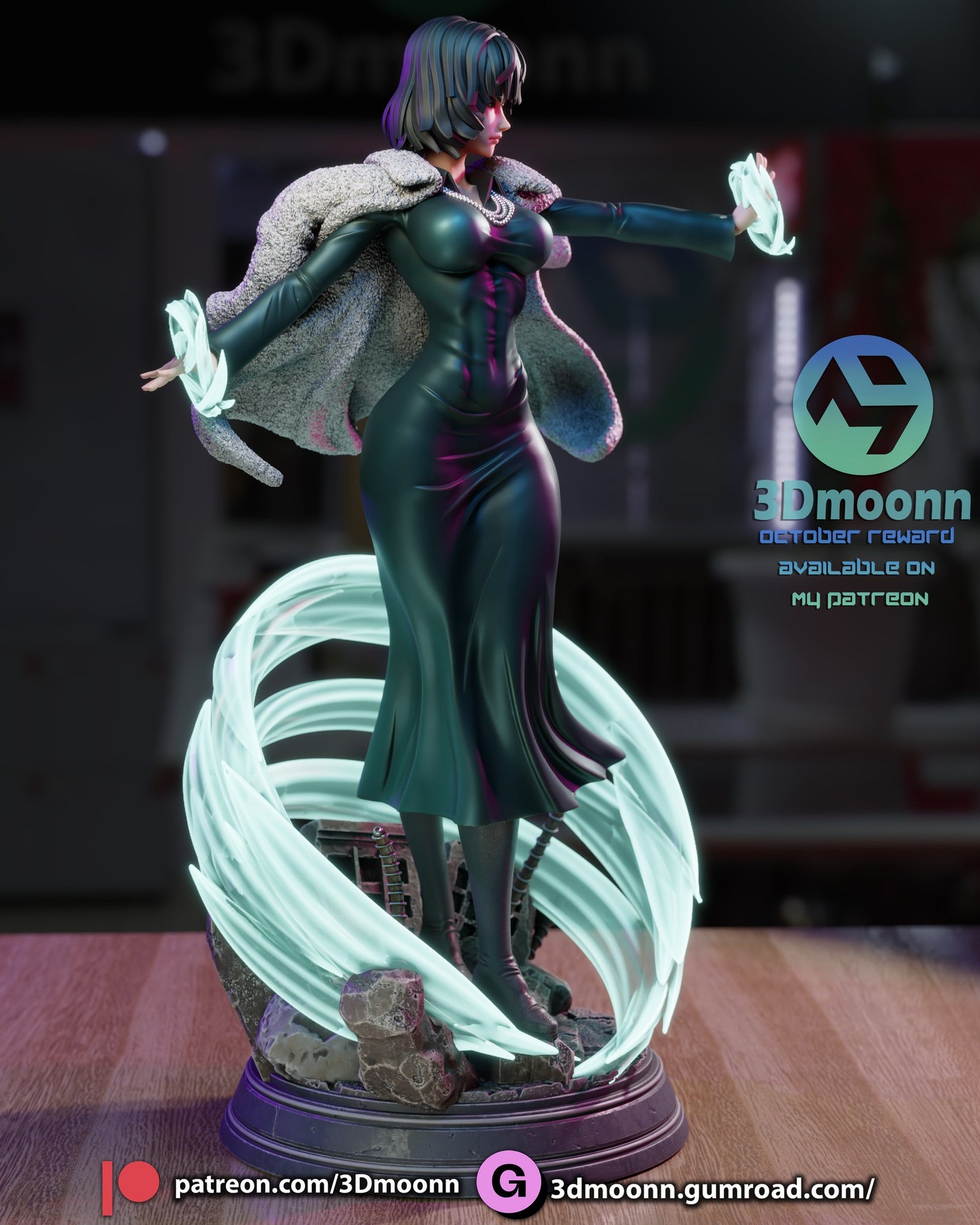 fubuki one punch man 3dmoonn 3d print model