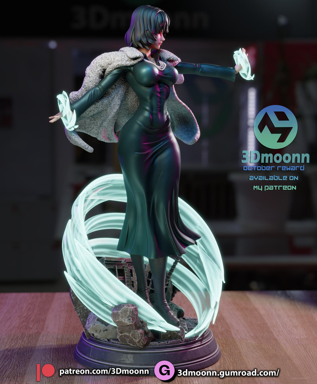 fubuki one punch man 3dmoonn 3d print model