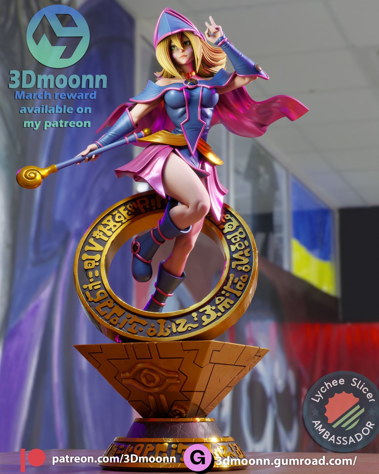 Dark Magician Girl — studio render 4