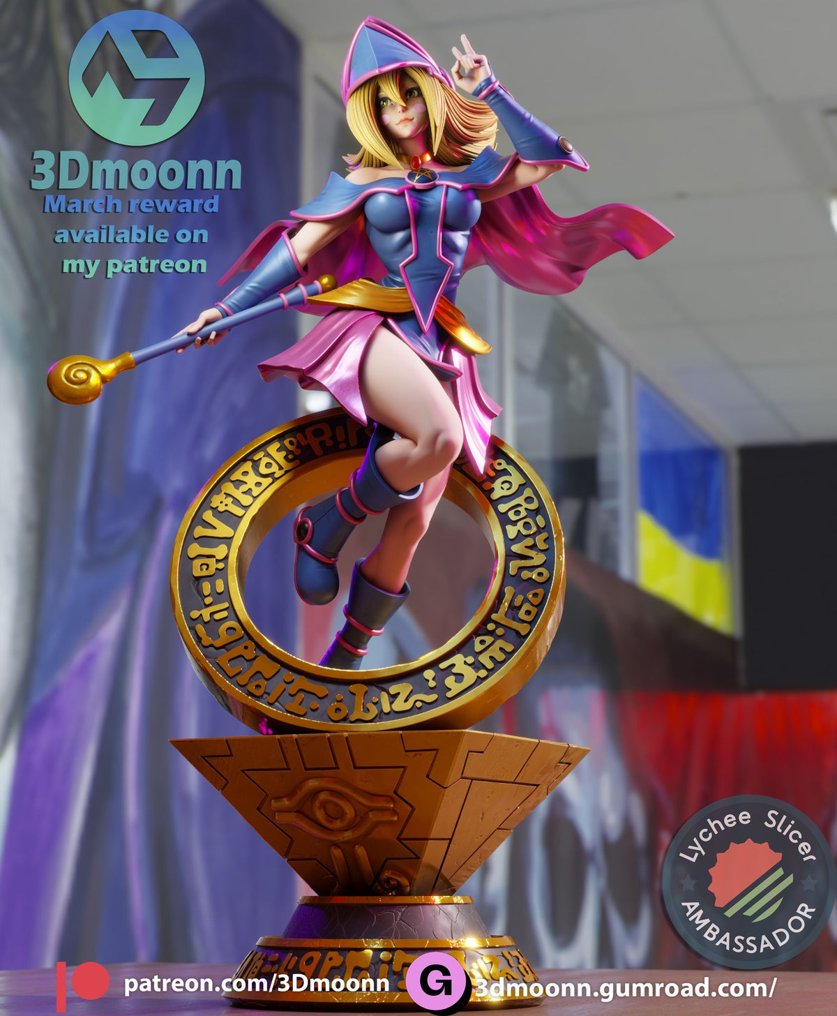 Dark Magician Girl — studio render 4