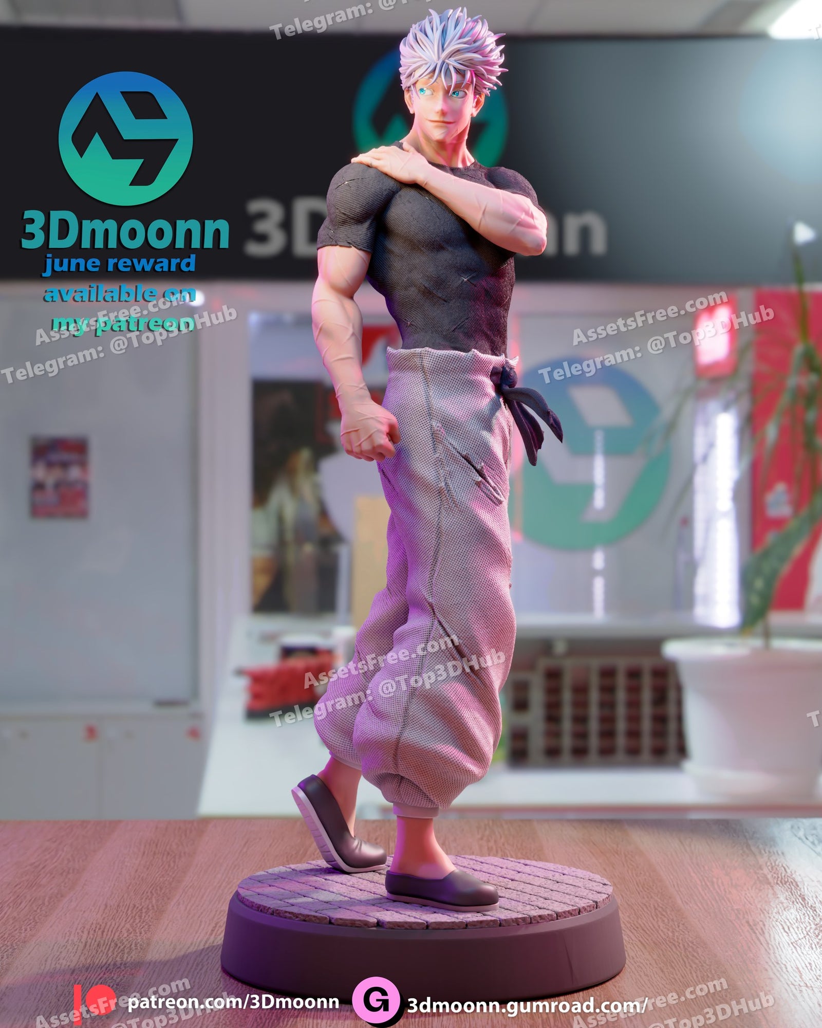 gojo jujutsu kaisen 3dmoonn