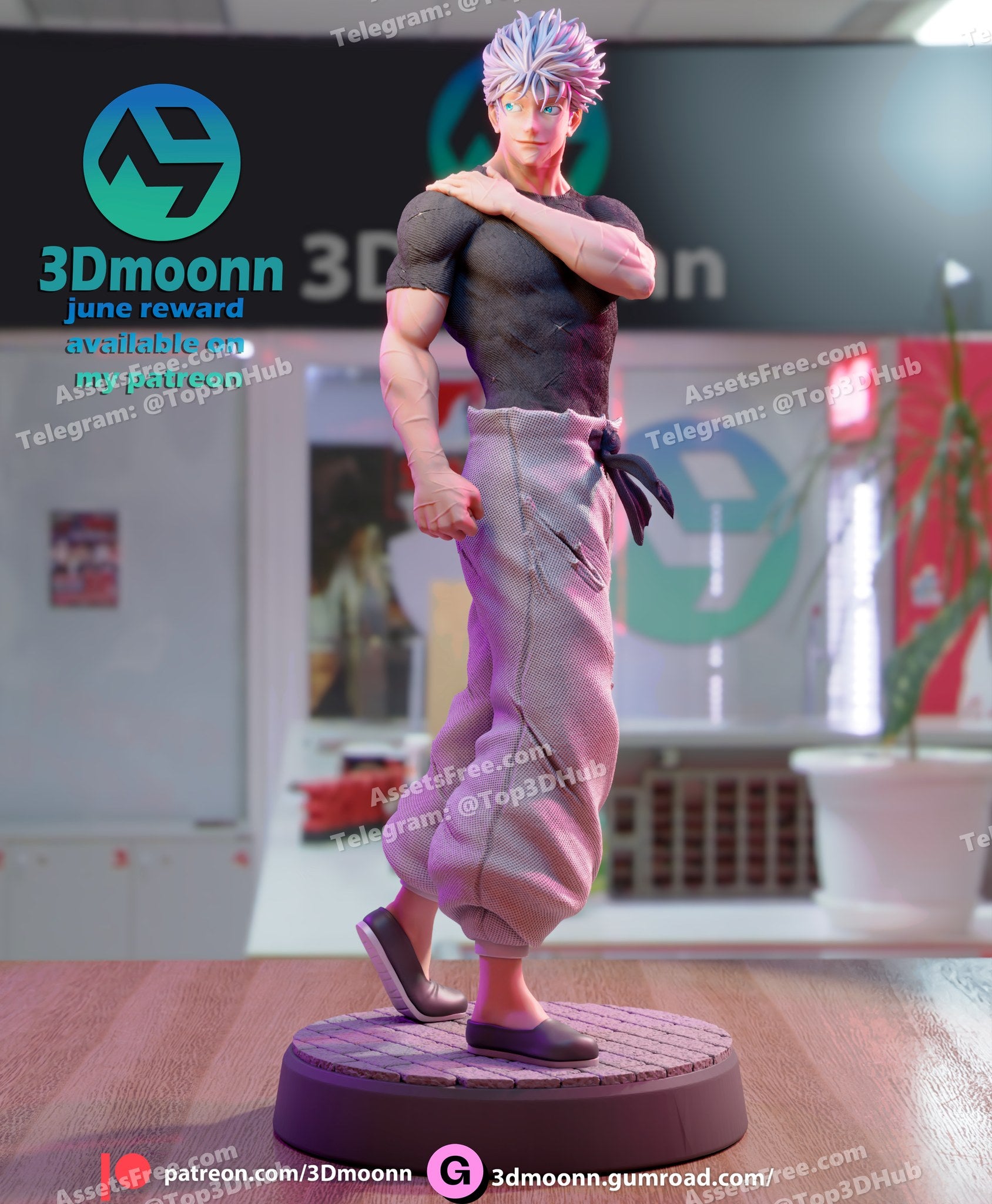 gojo jujutsu kaisen 3dmoonn