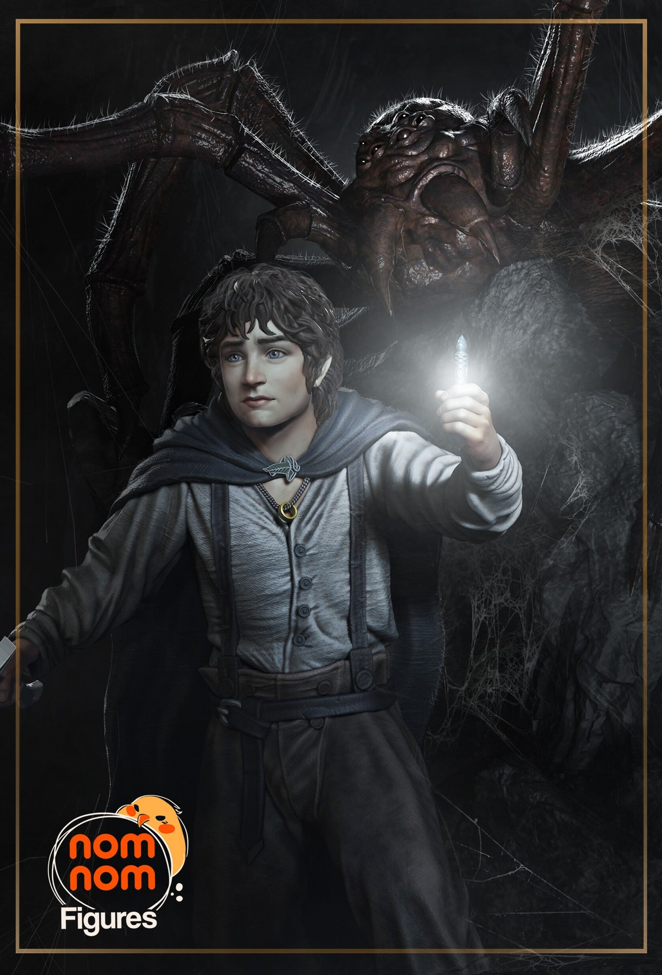 Frodo Baggins The Lord of the Rings resin figure by NomNom Figures — studio preview 1