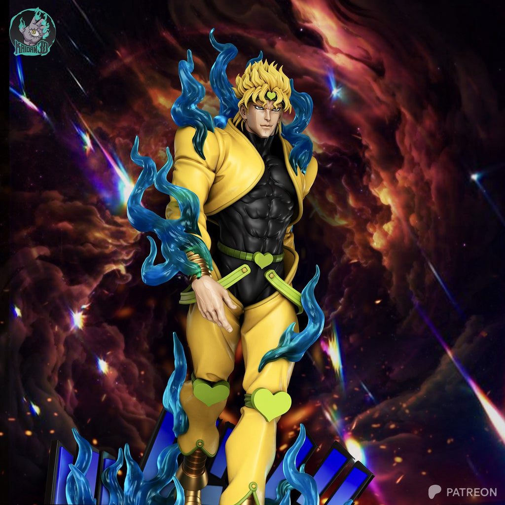 Jotaro Kujo and Dio Brando (Jojo's Bizarre Adventure) resin figure by Kaidan 3D — studio render 3