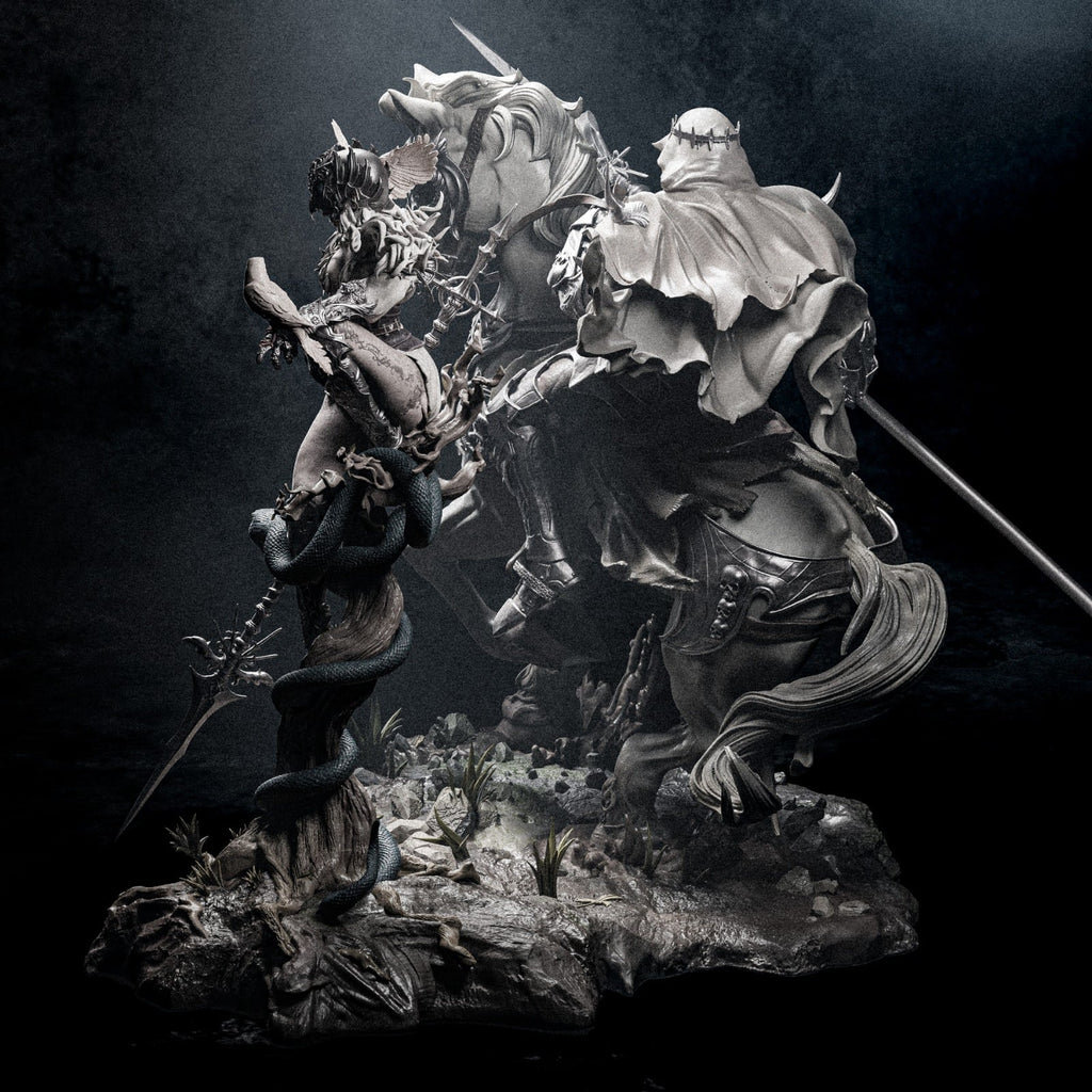 Lenora and Dareios Diorama _Original Characters Diorama resin figure by CA 3D Studios — studio preview 2