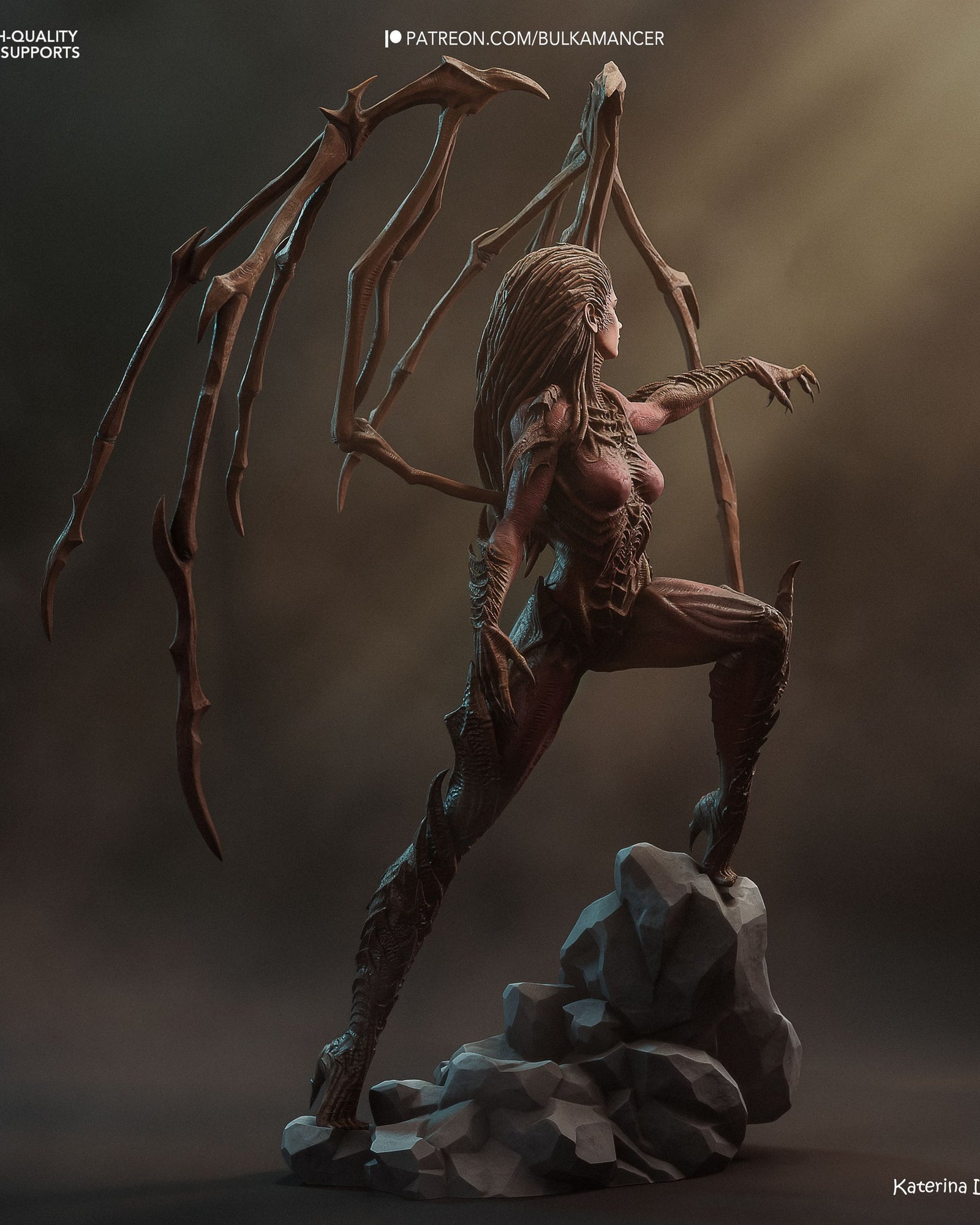 Sarah Kerrigan (StarCraft) resin figure by Bulkamancer — studio render 5