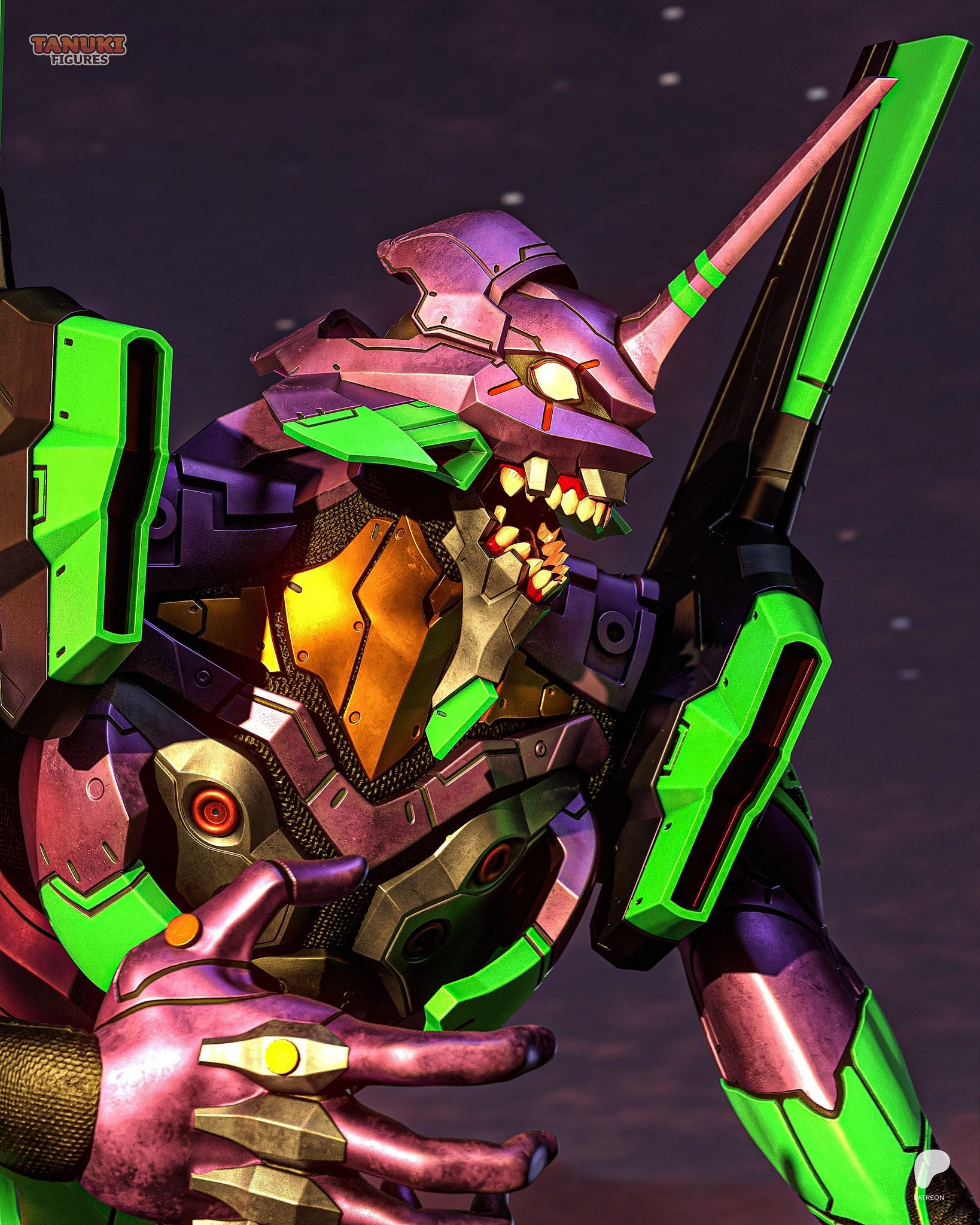 Eva-01 (Evangelion) resin figure by Tanuki Figures — studio render 7