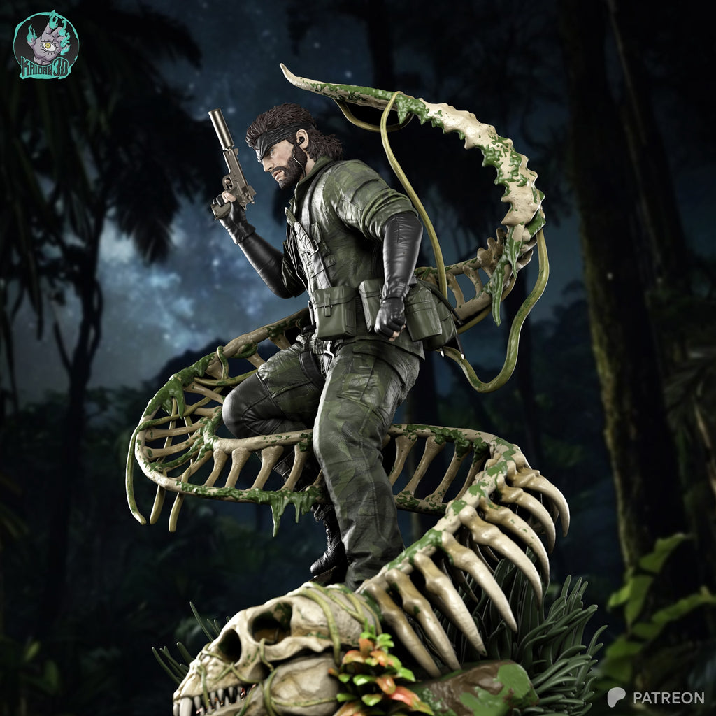 Naked Snake (Metal Gear Solid) resin figure by Kaidan 3D — studio render 3