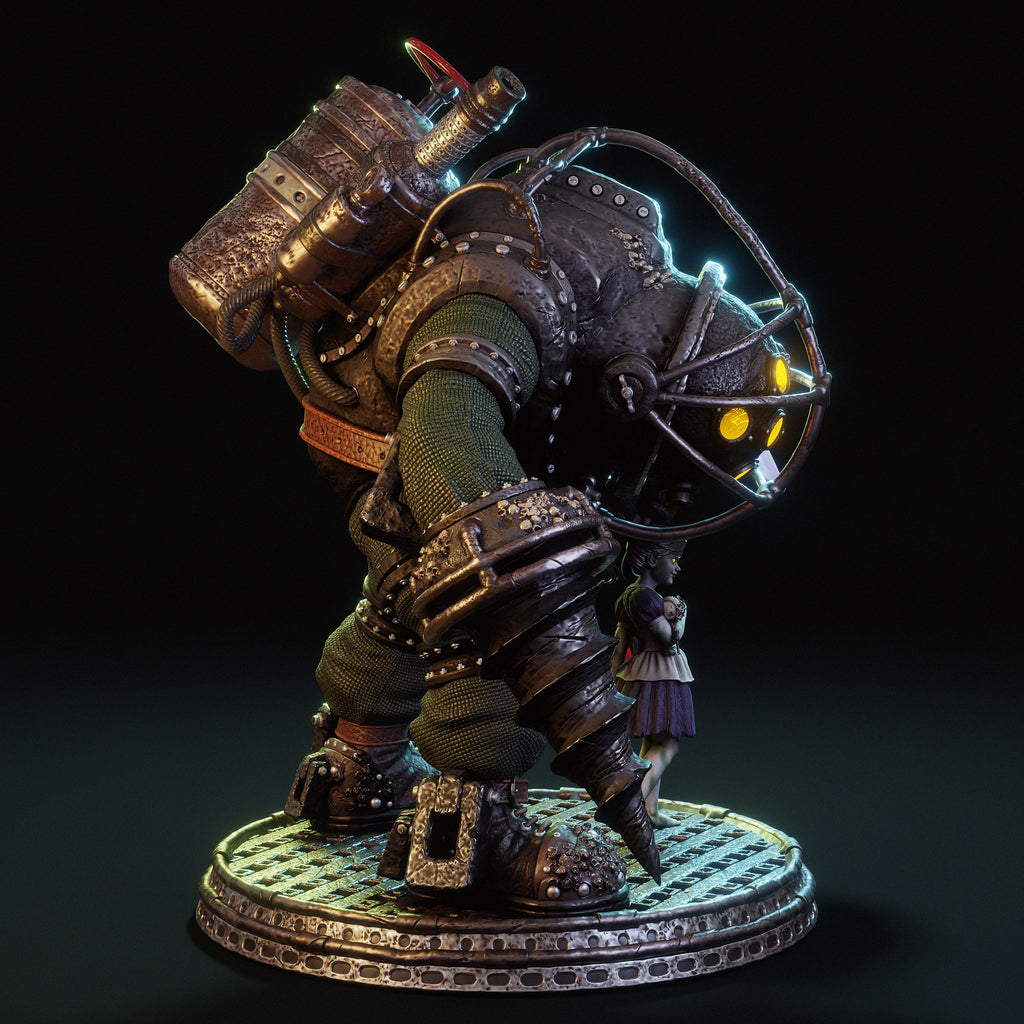 Big Daddy and Little Sister BioShock resin figure by CA 3D Studios — studio preview 5