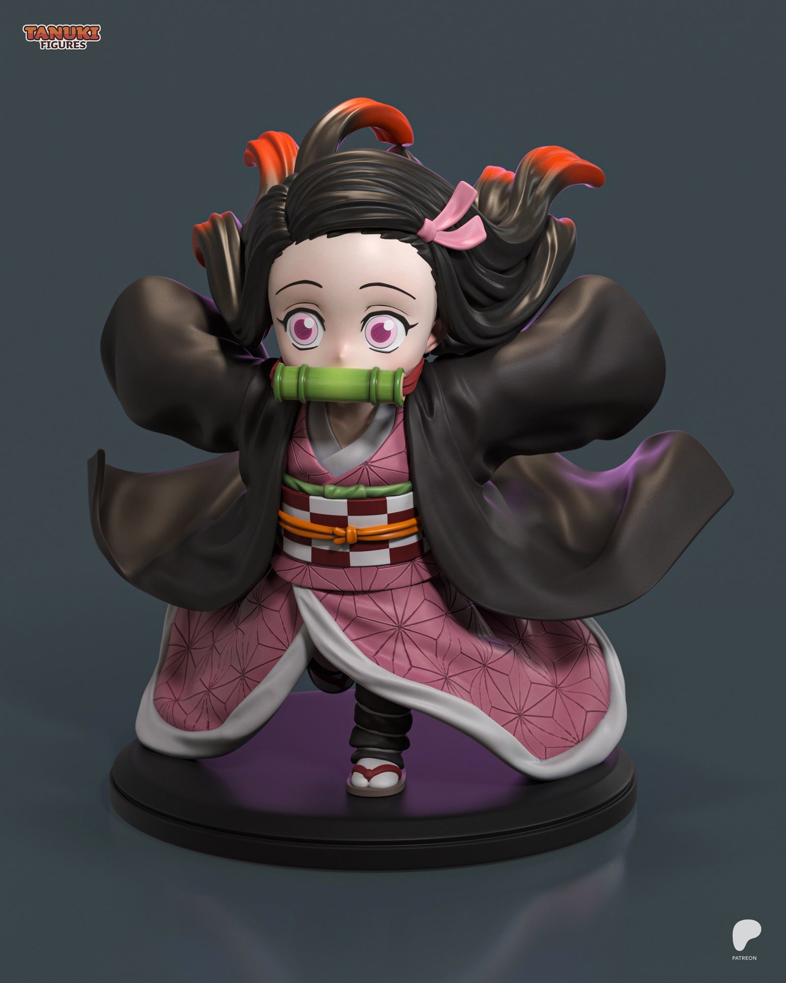 Nezuko Kamado (Demon Slayer) resin figure by Tanuki Figures — studio render 3