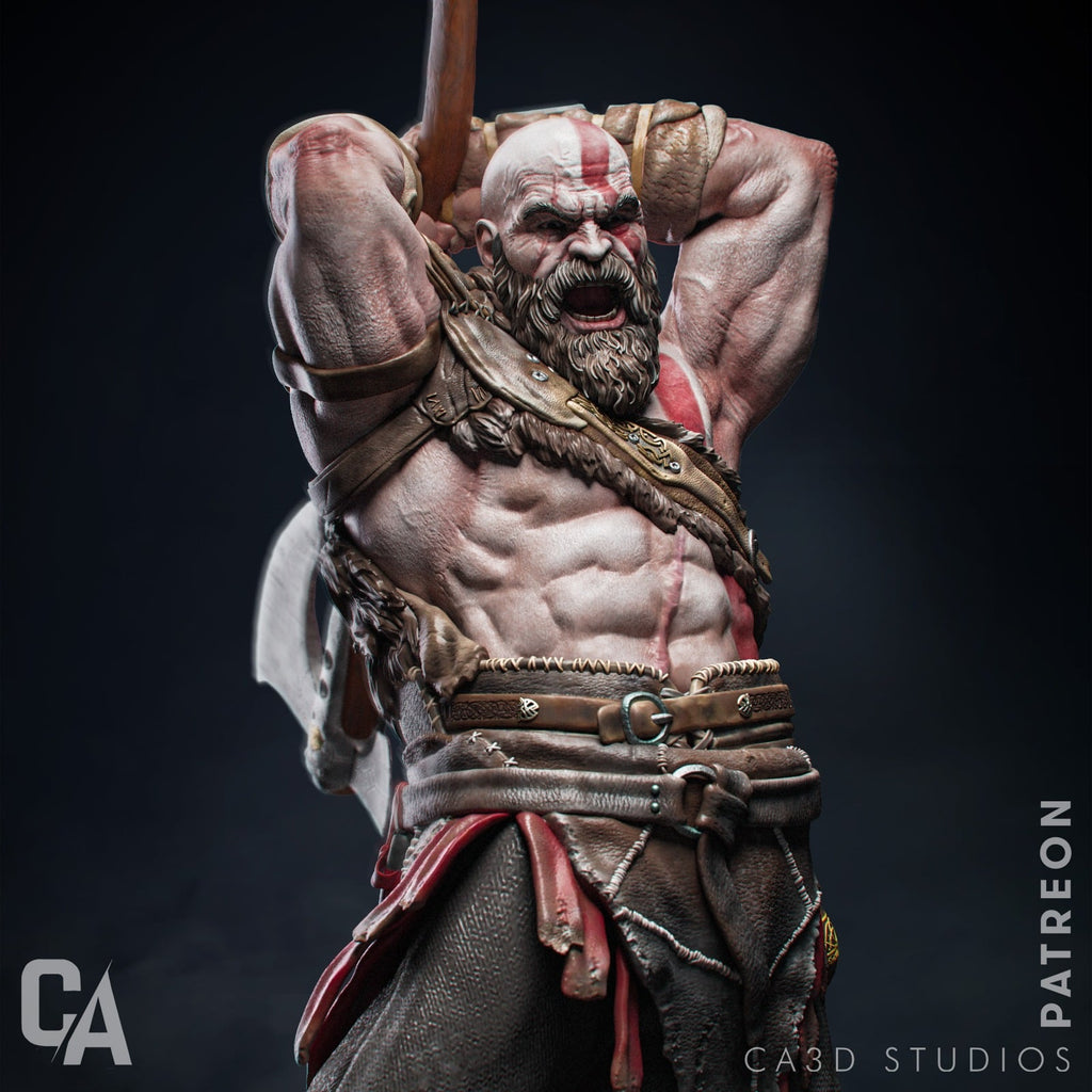 Kratos God of War resin figure by CA 3D Studios — studio preview 1