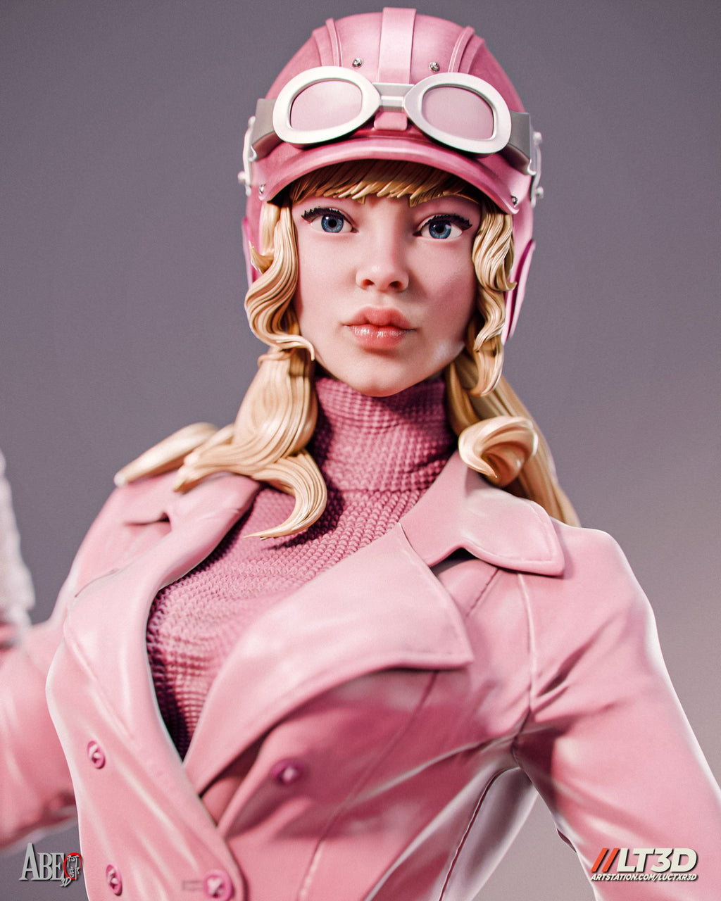 Penelope Pitstop (Wacky Races) resin figure by Abe3D — studio render 8