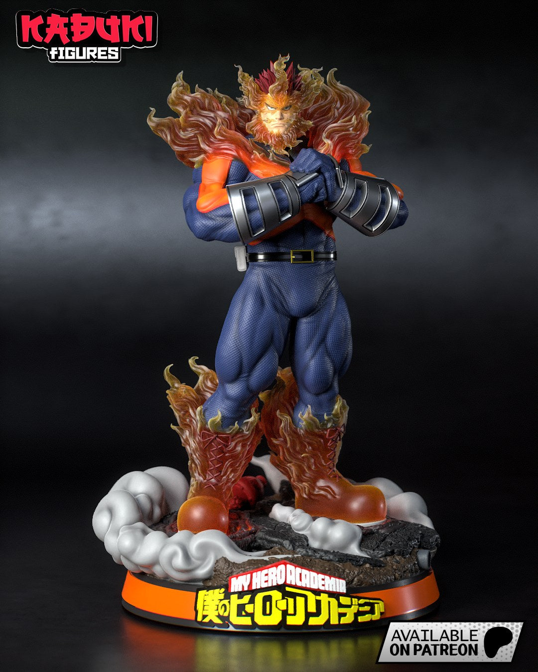 Endeavor (My Hero Academia) resin figure by Tanuki Figures — studio render 1