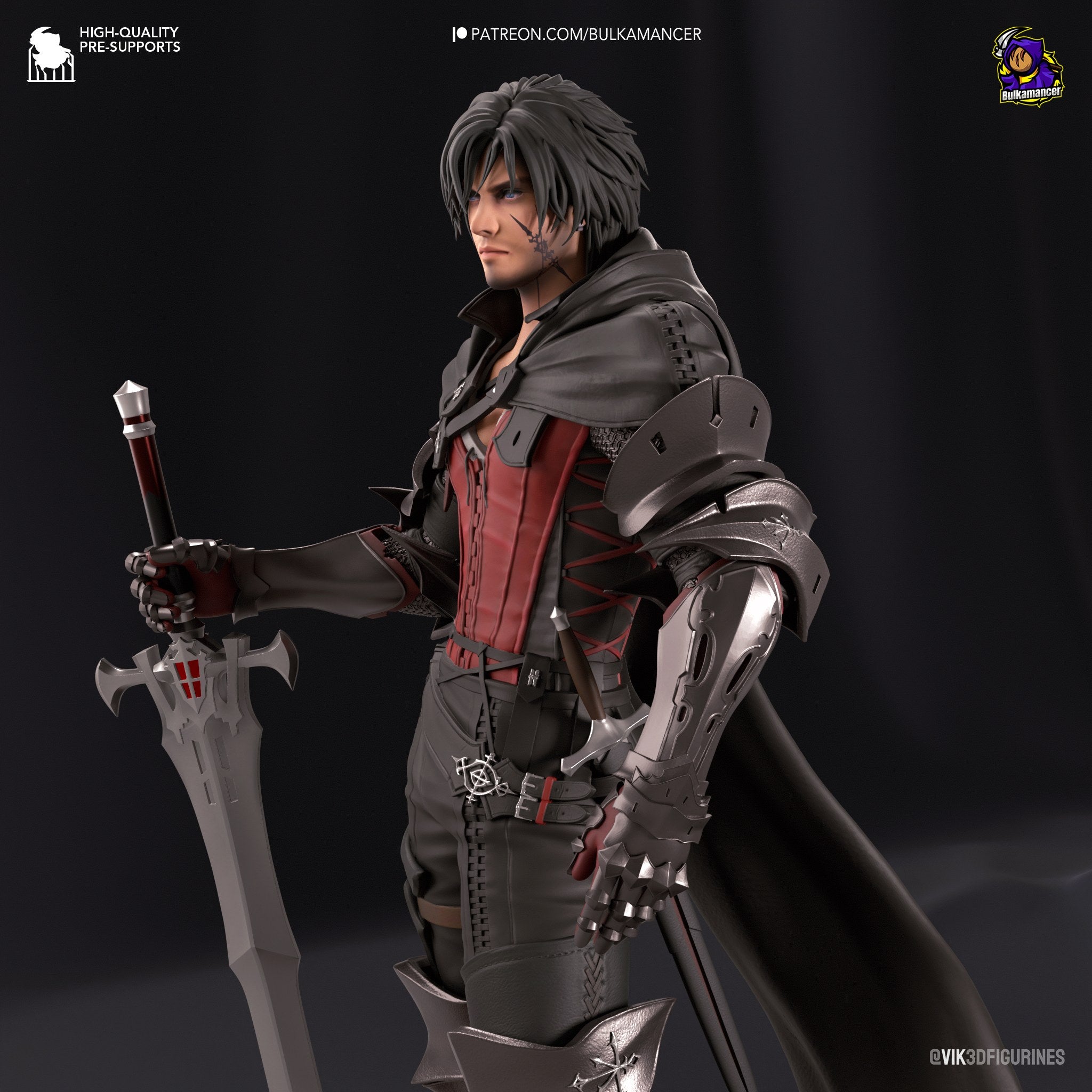 Clive Rosfield (Final Fantasy) resin figure by Bulkamancer — studio render 2