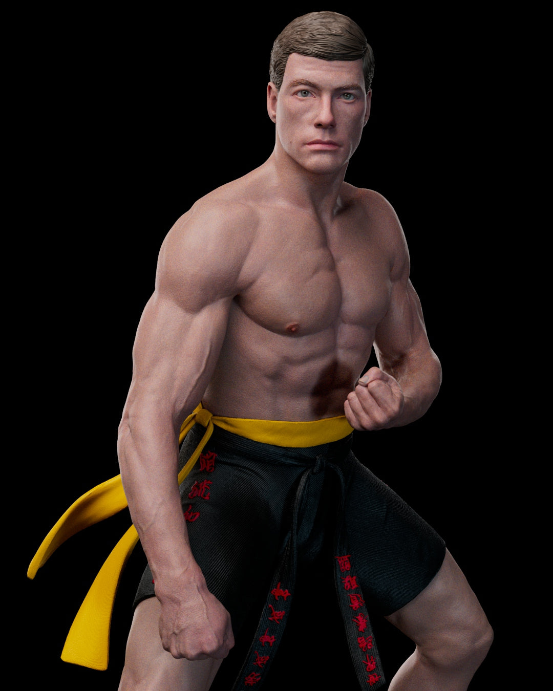 Frank Dux Bloodsport resin figure by CA 3D Studios — studio preview 2