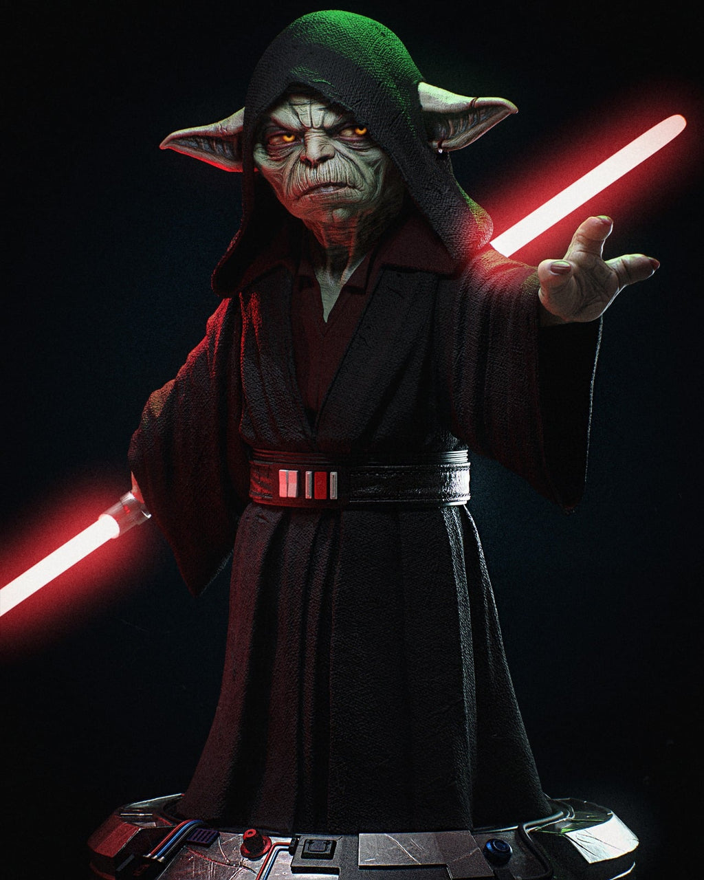 Darth Vader and Yoda Star Wars resin figure by CA 3D Studios — studio preview 1