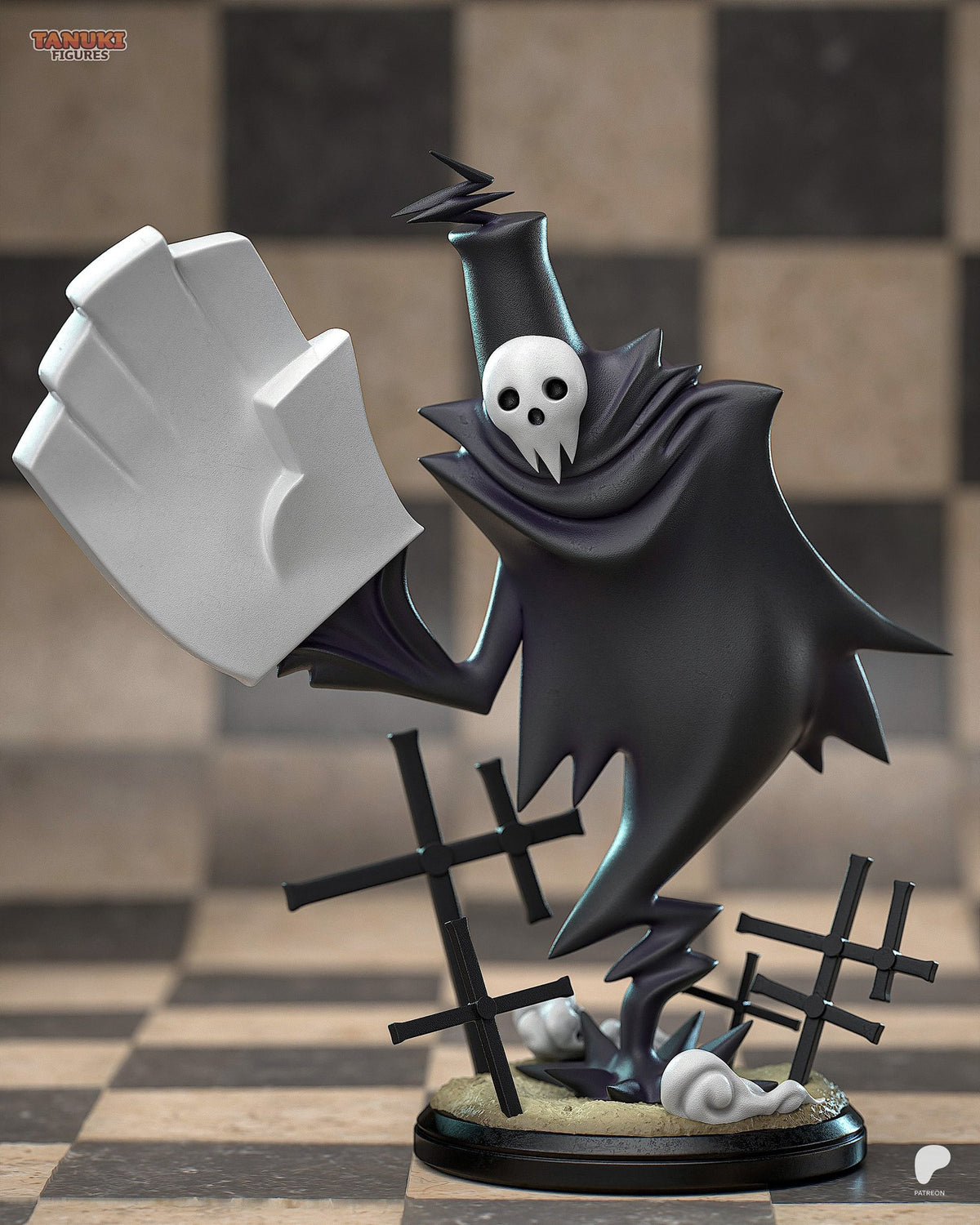 Lord Death (Soul Eater) resin figure by Tanuki Figures — studio render 2