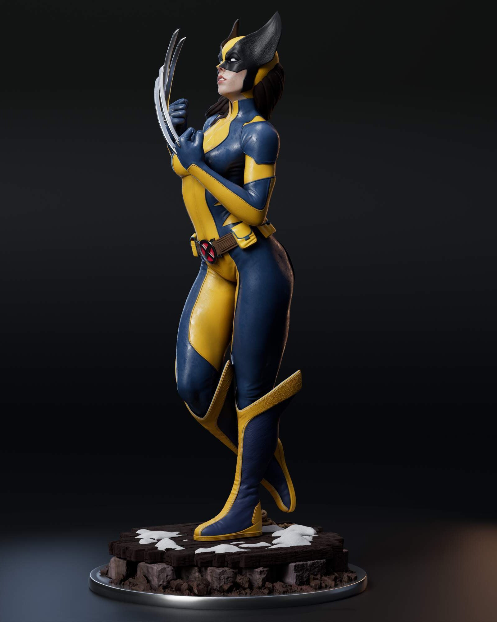 Laura Kinney (Marvel) resin figure by Abe3D — studio render 1