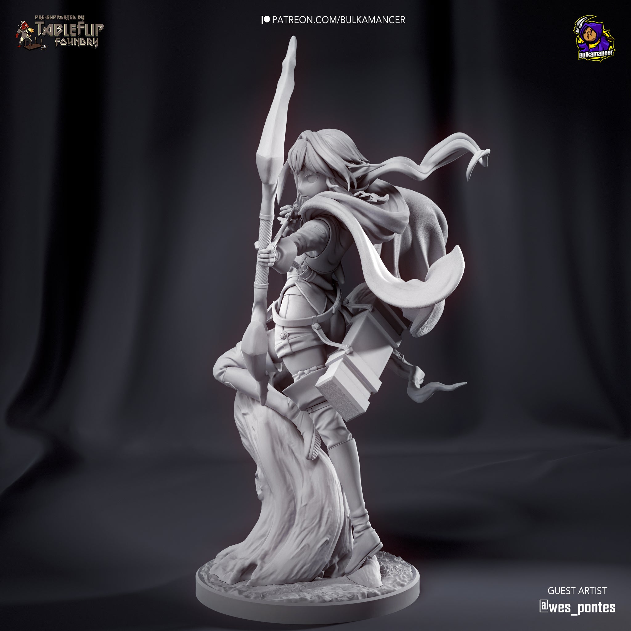 High-Elf Archer (Goblin Slayer) resin figure by Bulkamancer — studio render 11