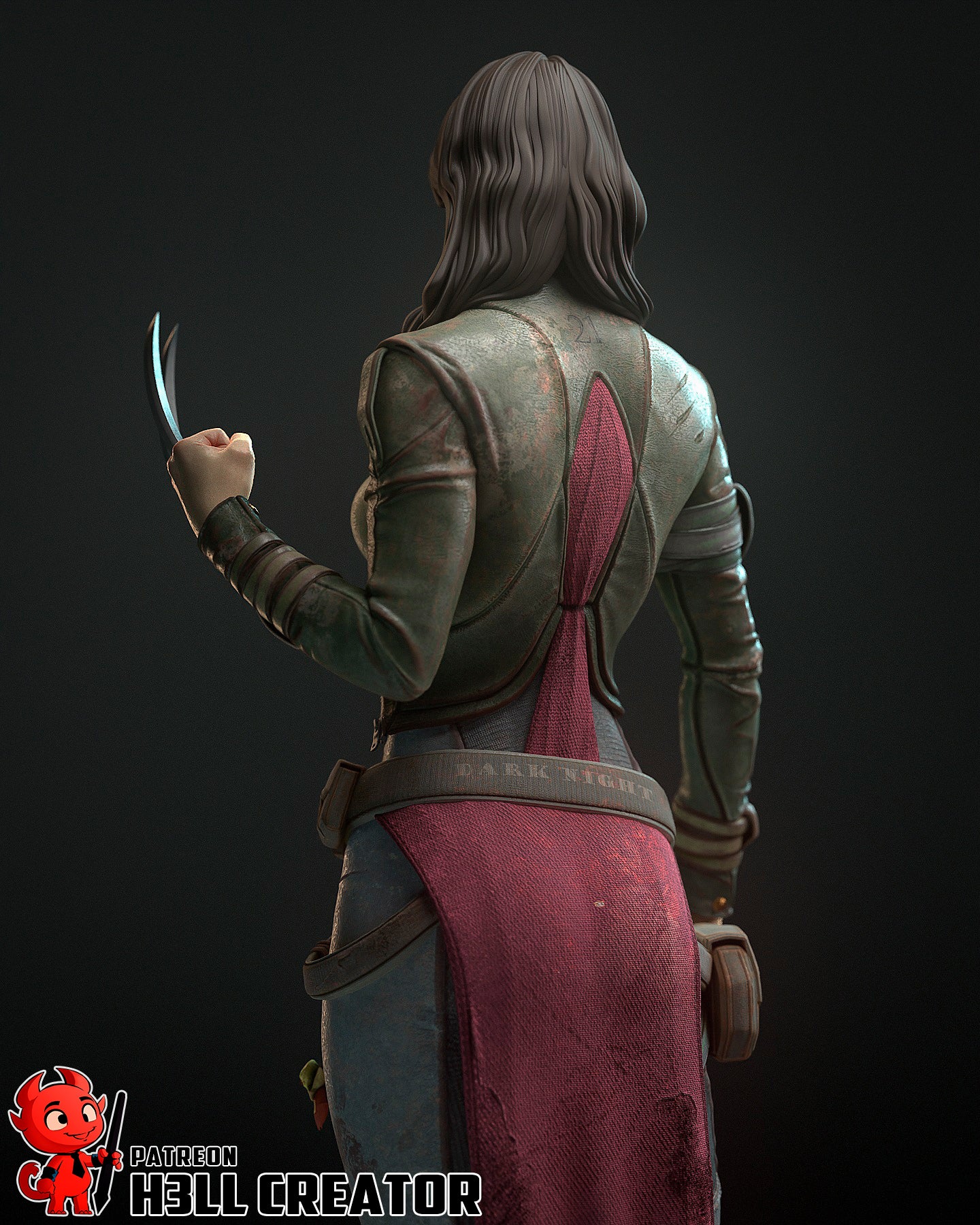 Laura Kinney (Marvel) resin figure by h3LLcreator — studio render 11