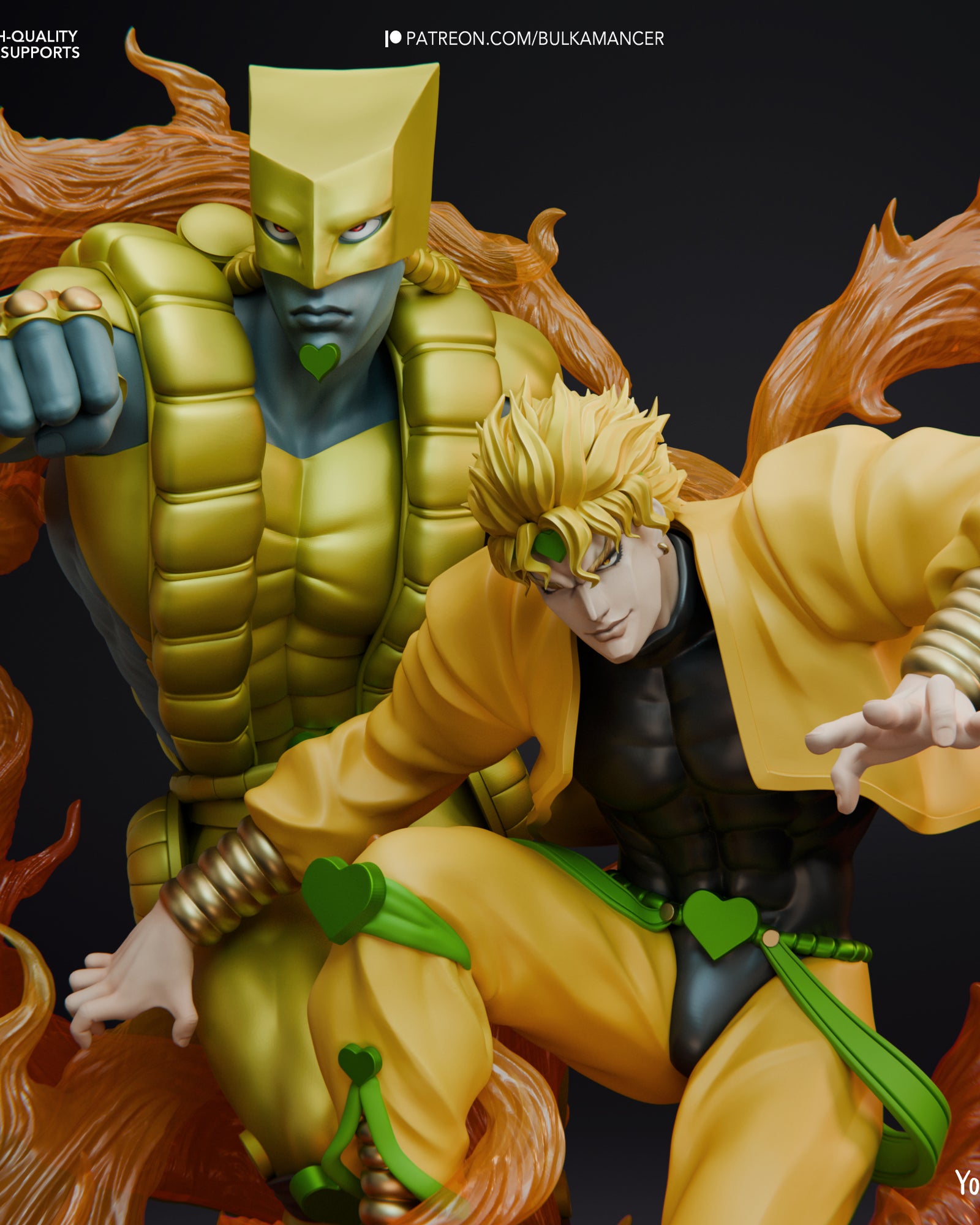 Dio and the World (Jojo's Bizarre Adventure) resin figure by Bulkamancer — studio render 1