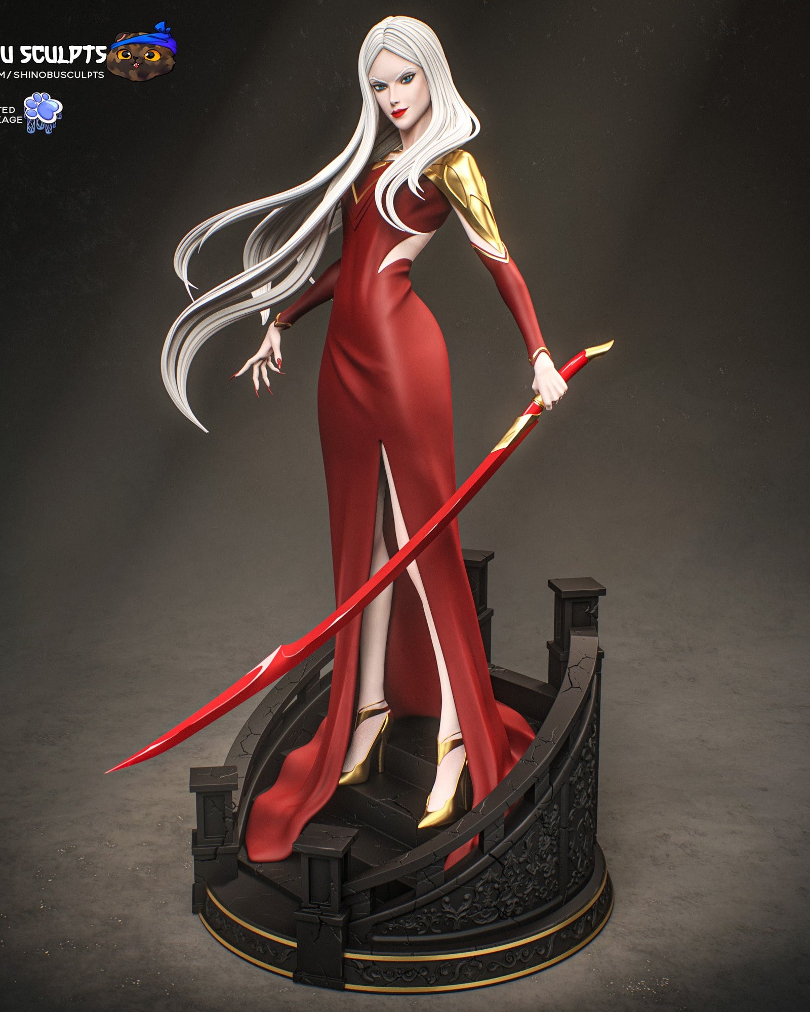 Carmilla (Castlevania) resin figure by Shinobu Sculpts — studio render 2
