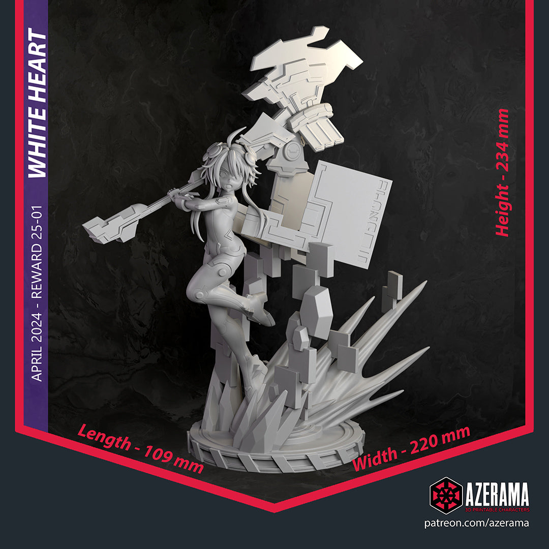 White Heart (Hyperdimension Neptunia) resin figure by Azerama — studio render 5