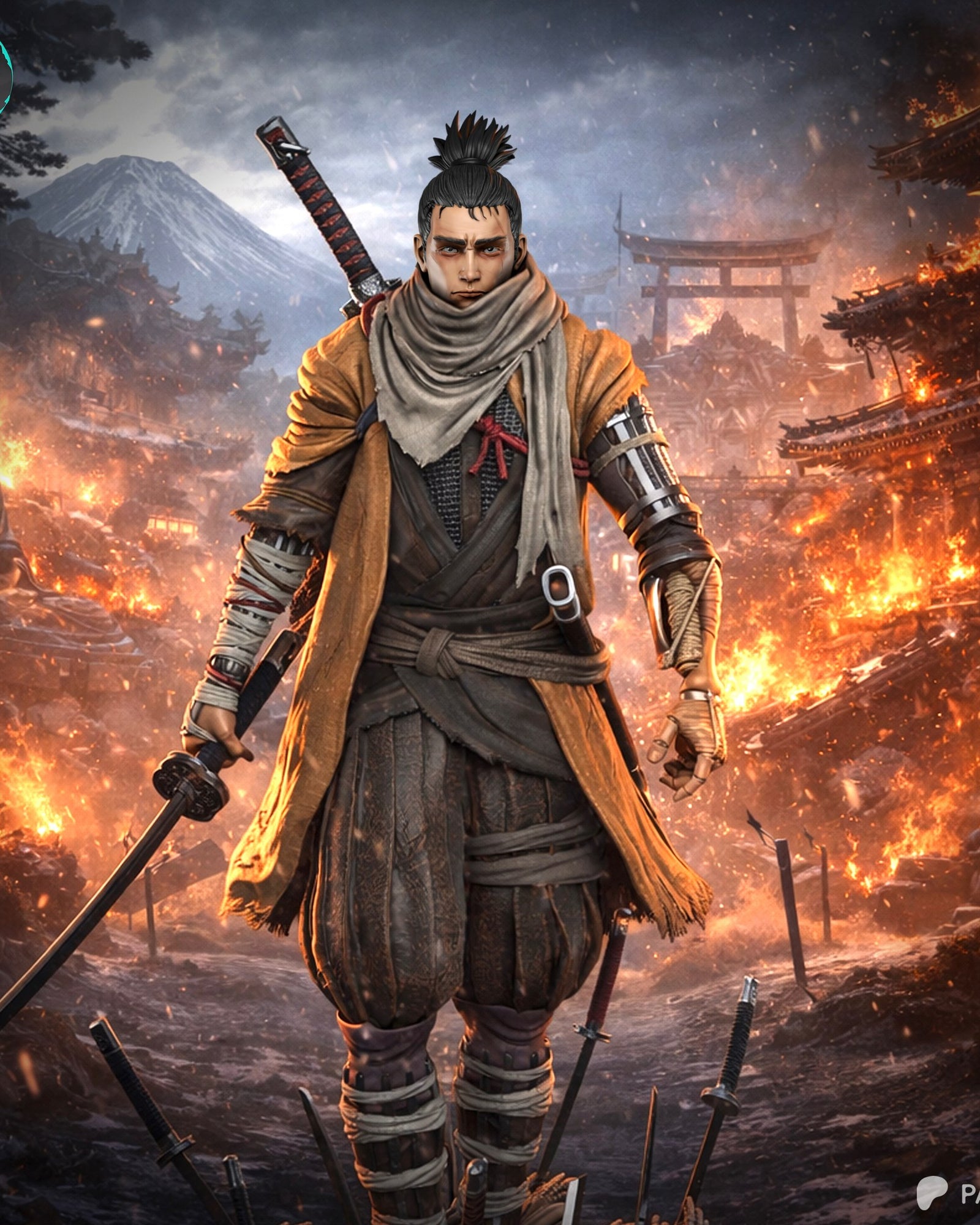 Sekiro (Sekiro) resin figure by Kaidan 3D — studio render 2