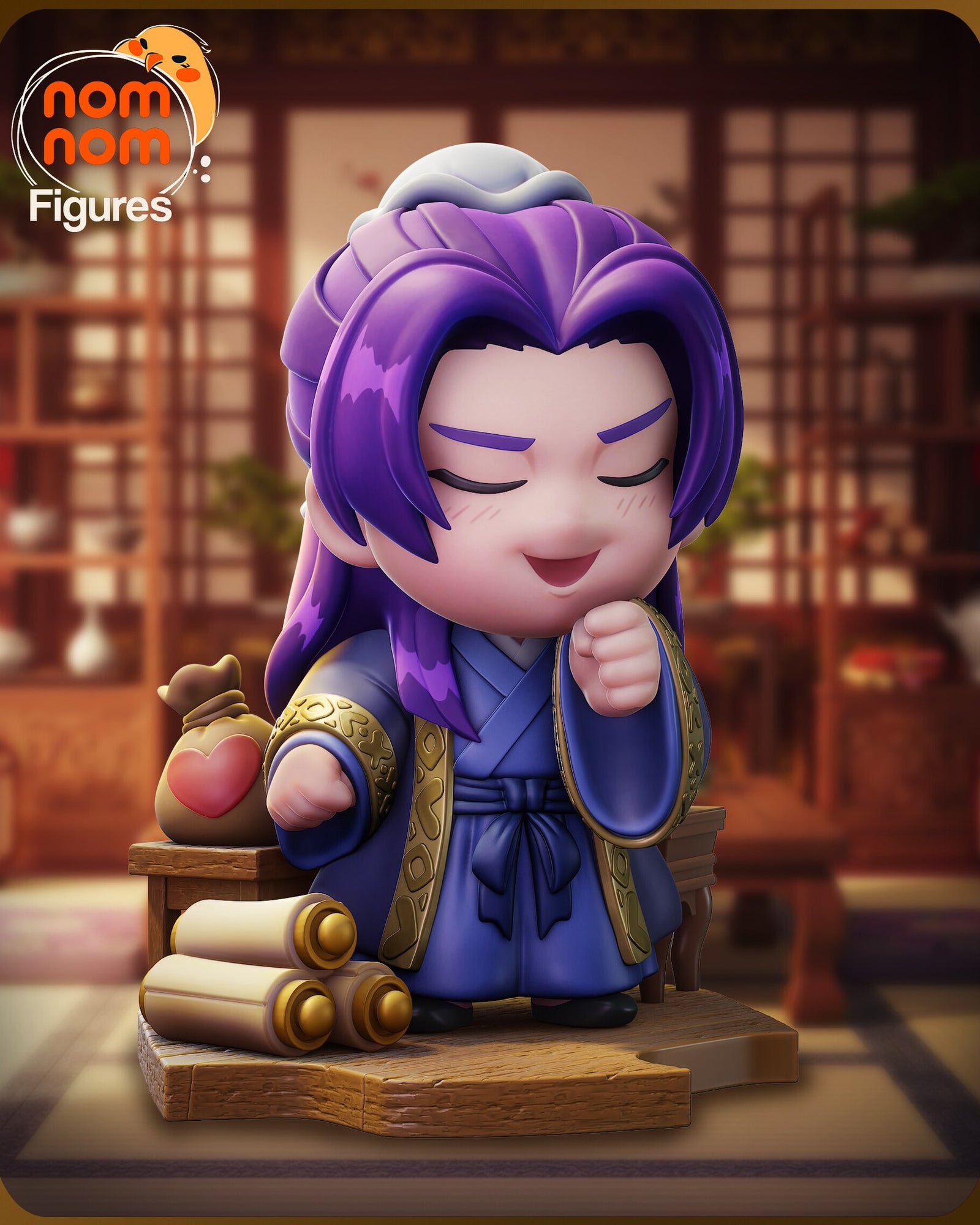 Jinshi The Apothecary Diaries Chibi resin figure by NomNom Figures — studio preview 1