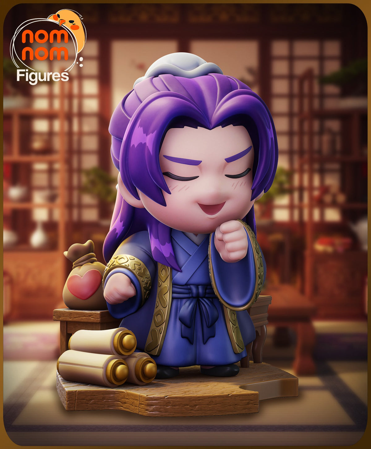 Jinshi The Apothecary Diaries Chibi resin figure by NomNom Figures — studio preview 1