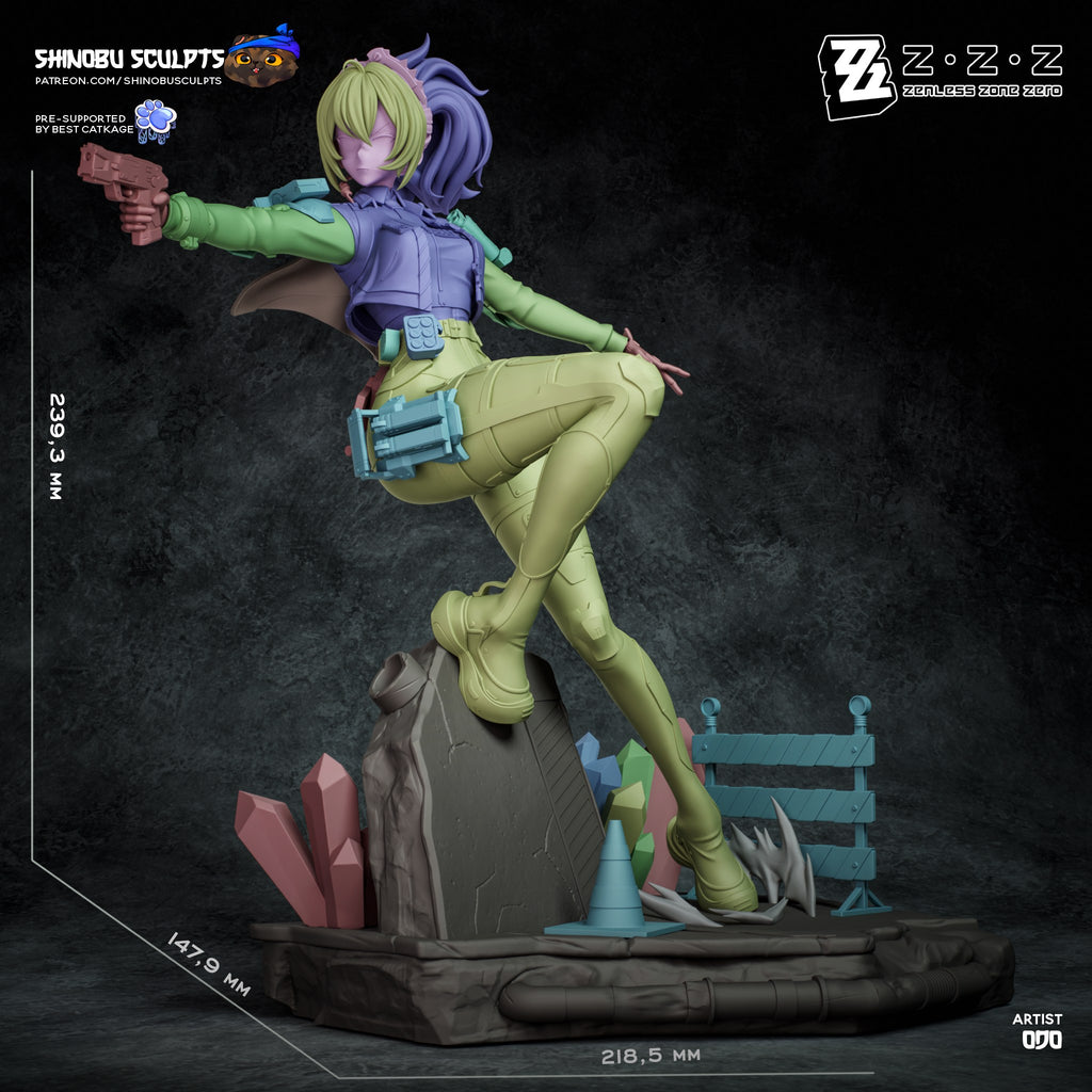 Zhu Yuan (Zenless Zone Zero) resin figure by Shinobu Sculpts — studio render 8