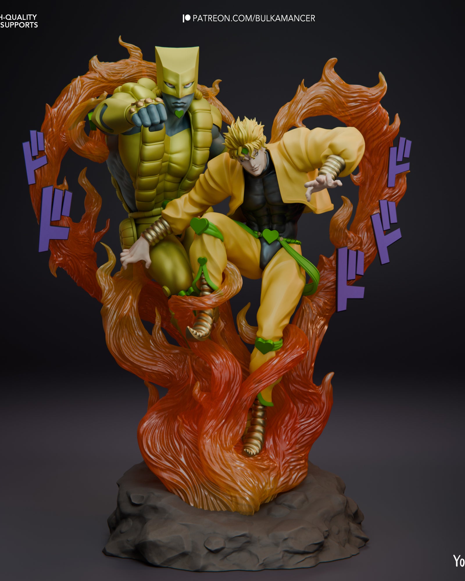 Dio and the World (Jojo's Bizarre Adventure) resin figure by Bulkamancer — studio render 2