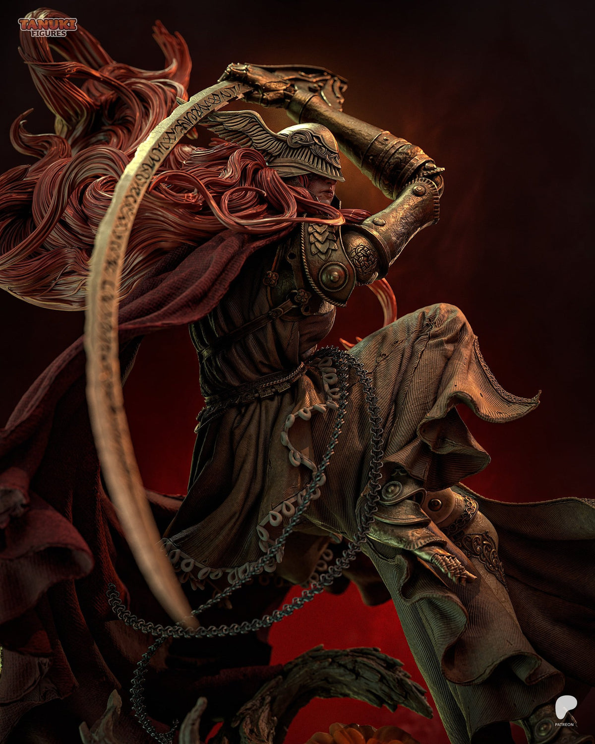 Malenia (Elden Ring) resin figure by Tanuki Figures — studio render 4