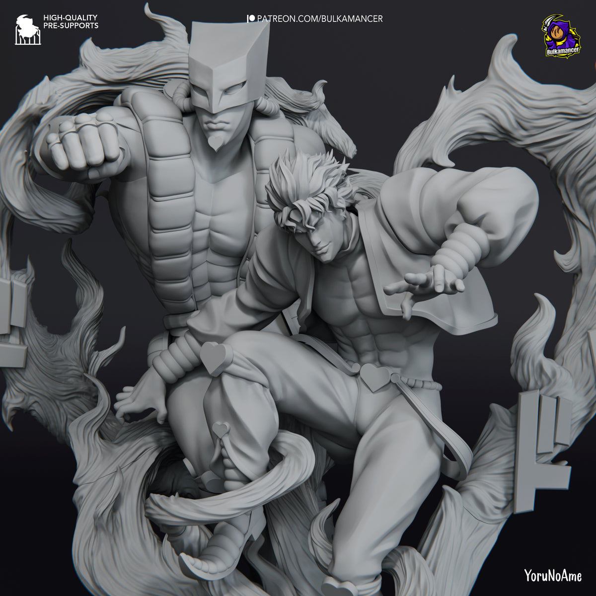 Dio and the World (Jojo's Bizarre Adventure) resin figure by Bulkamancer — studio render 7