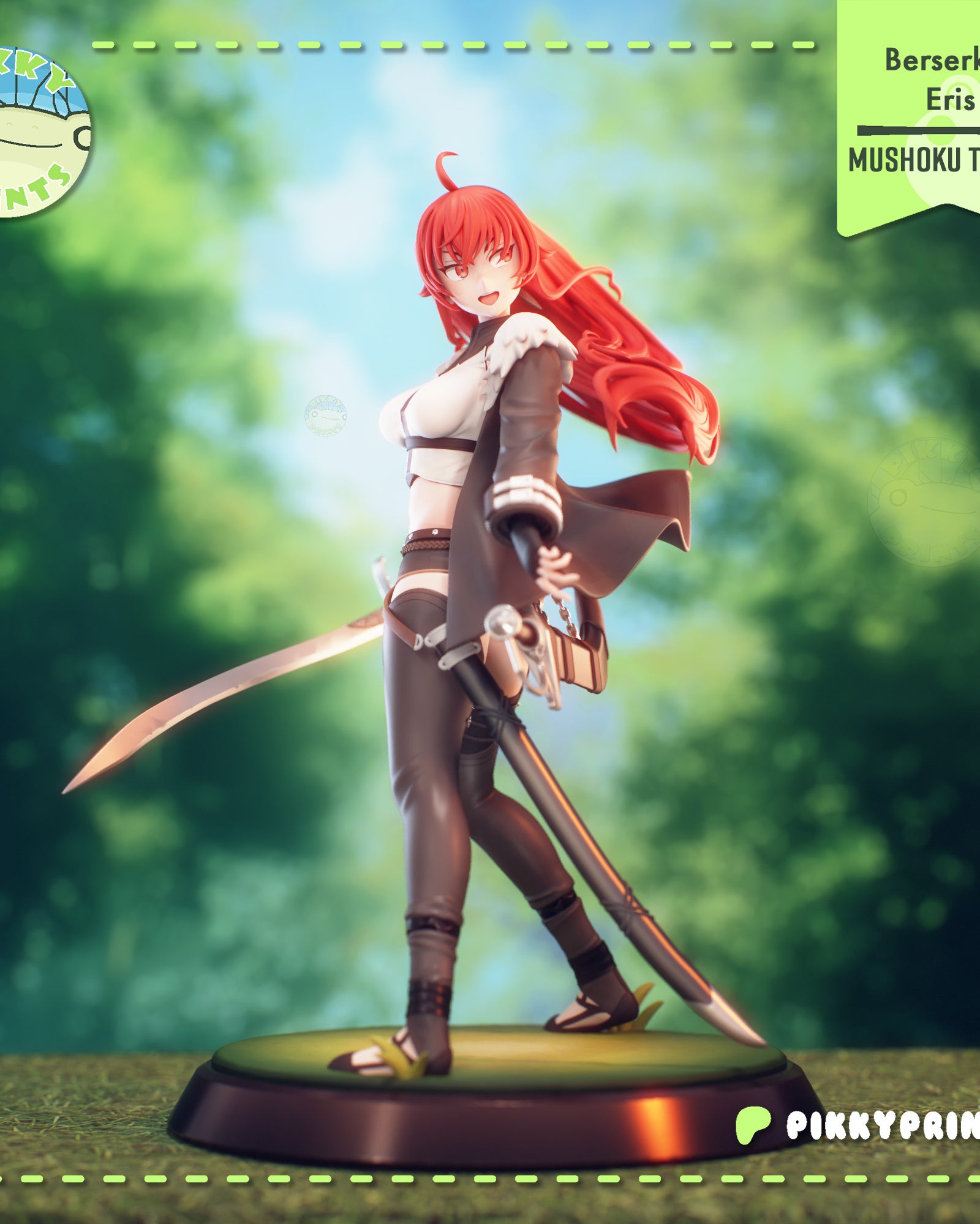 Eris Boreas Greyrat (Mushoku Tensei) resin figure by PikkyPrints — studio render 2