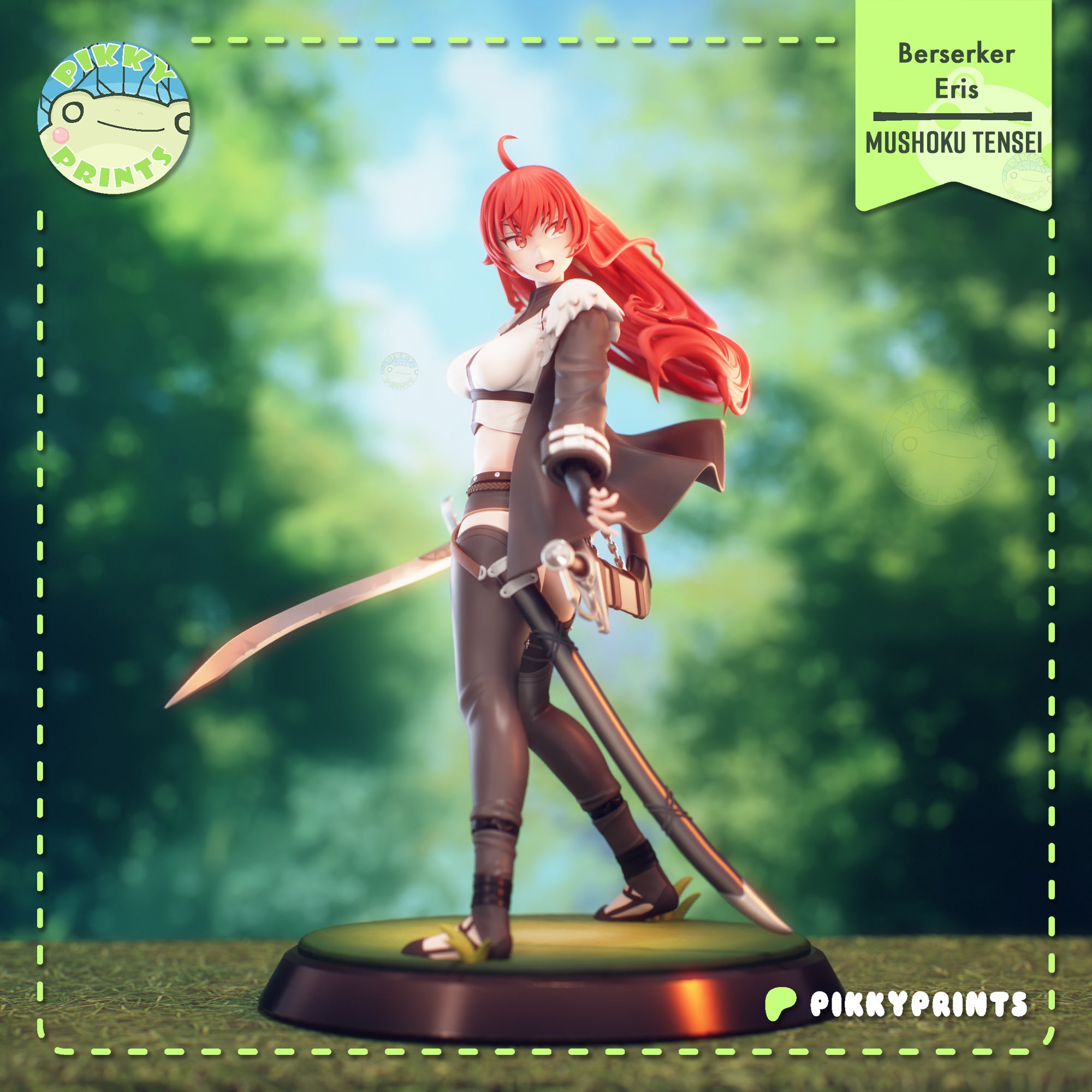 Eris Boreas Greyrat (Mushoku Tensei) resin figure by PikkyPrints — studio render 2