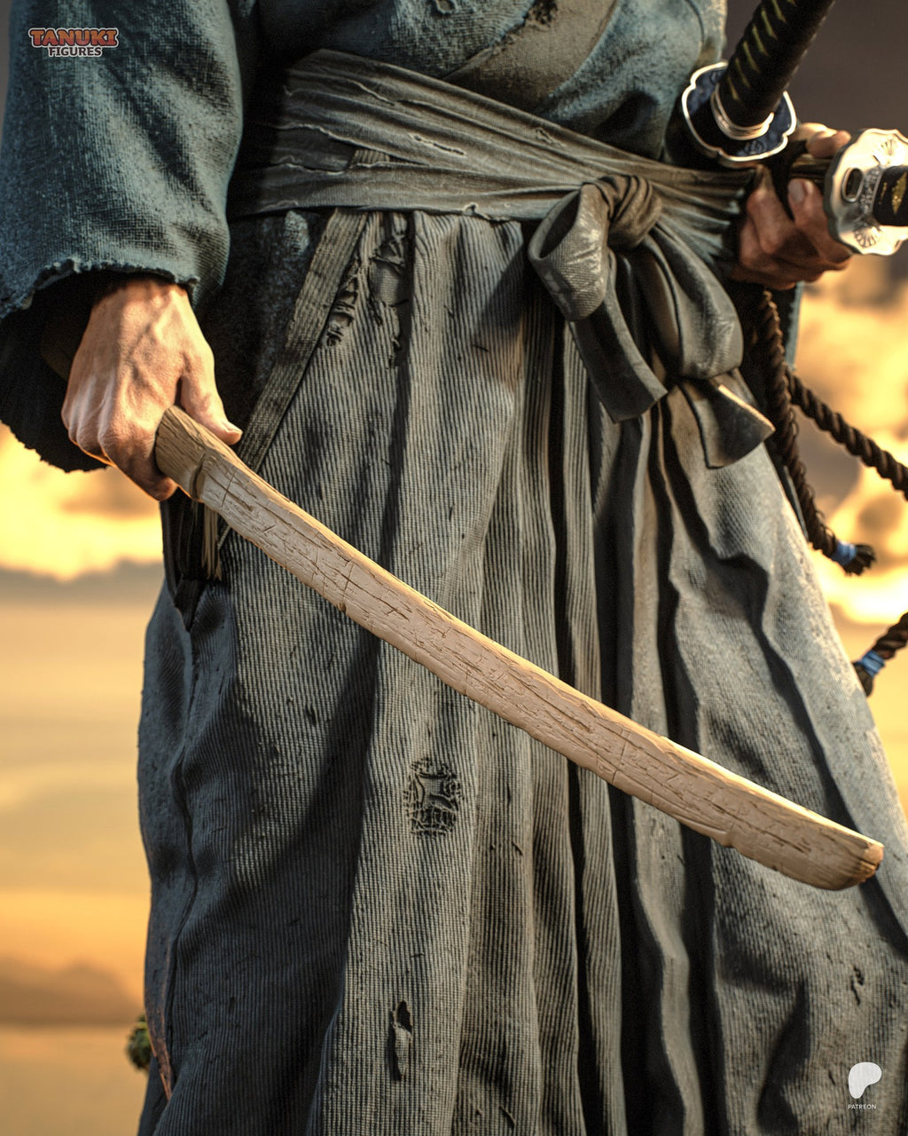 Miyamoto Musashi (Vagabond) resin figure by Tanuki Figures — studio render 7