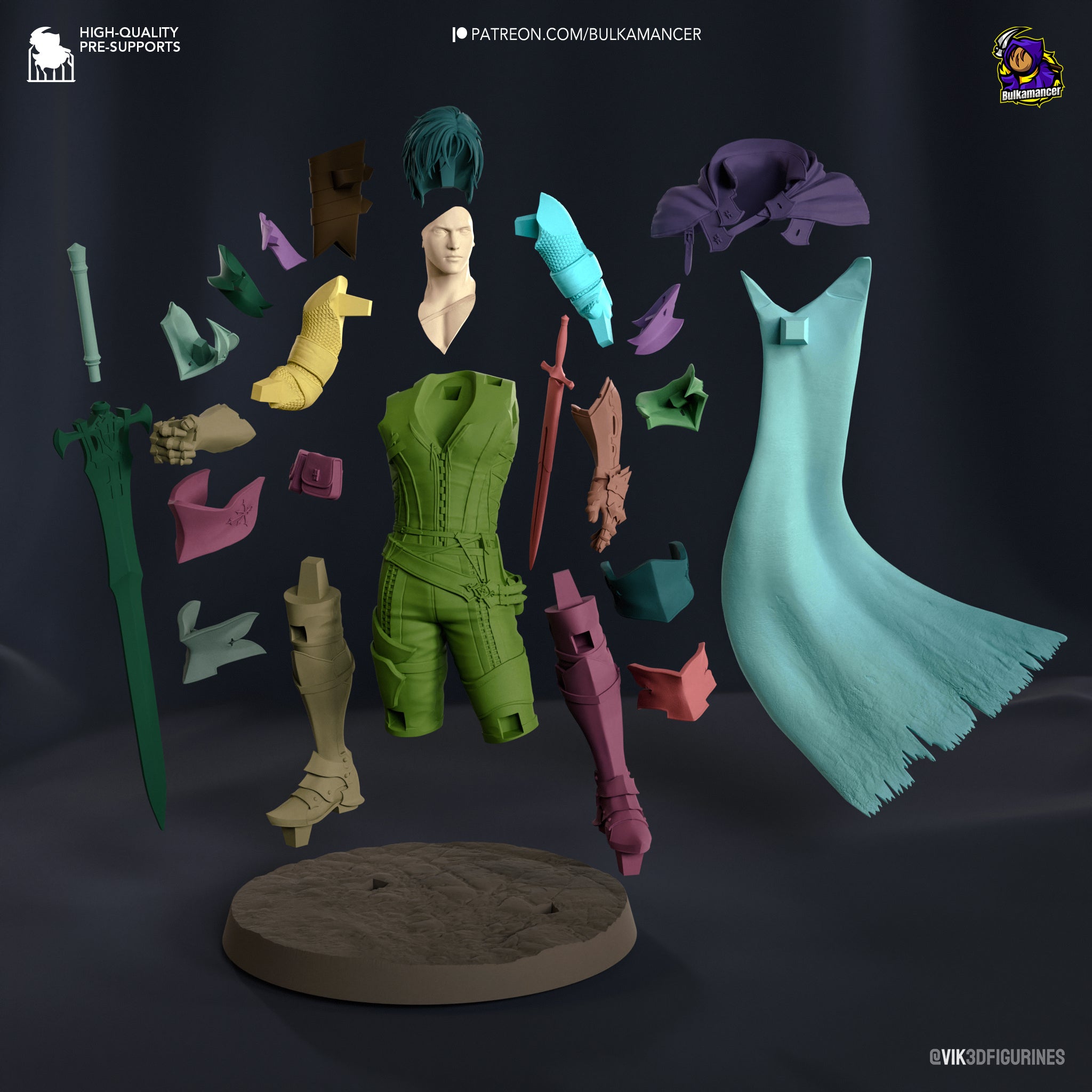 Clive Rosfield (Final Fantasy) resin figure by Bulkamancer — studio render 9